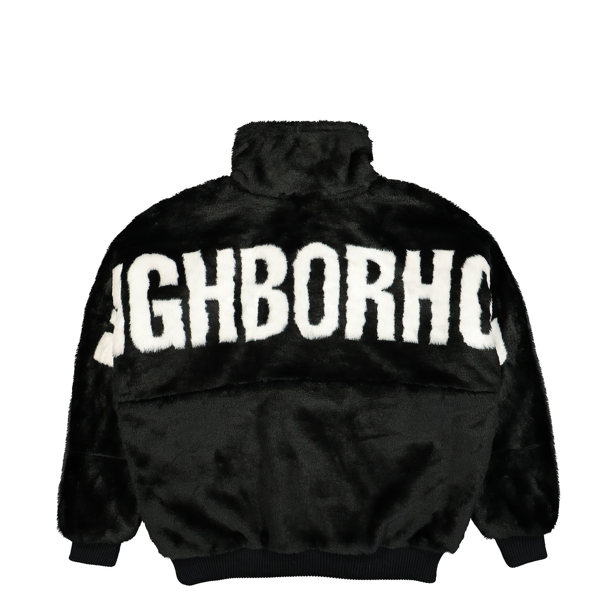 Neighborhood Fur Logo Jacket Black Jackets Close-up | Overkill