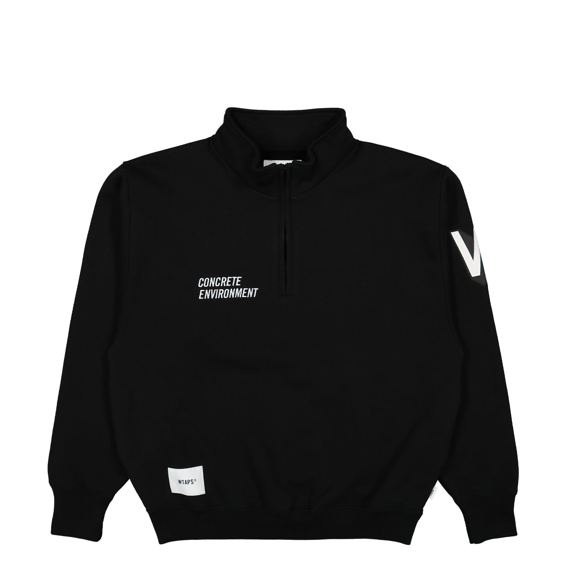 WTAPS Depst / Sweater / Cotton. Environment Black Sweatshirts 241ATDT-CSM05 / Black | Overkill