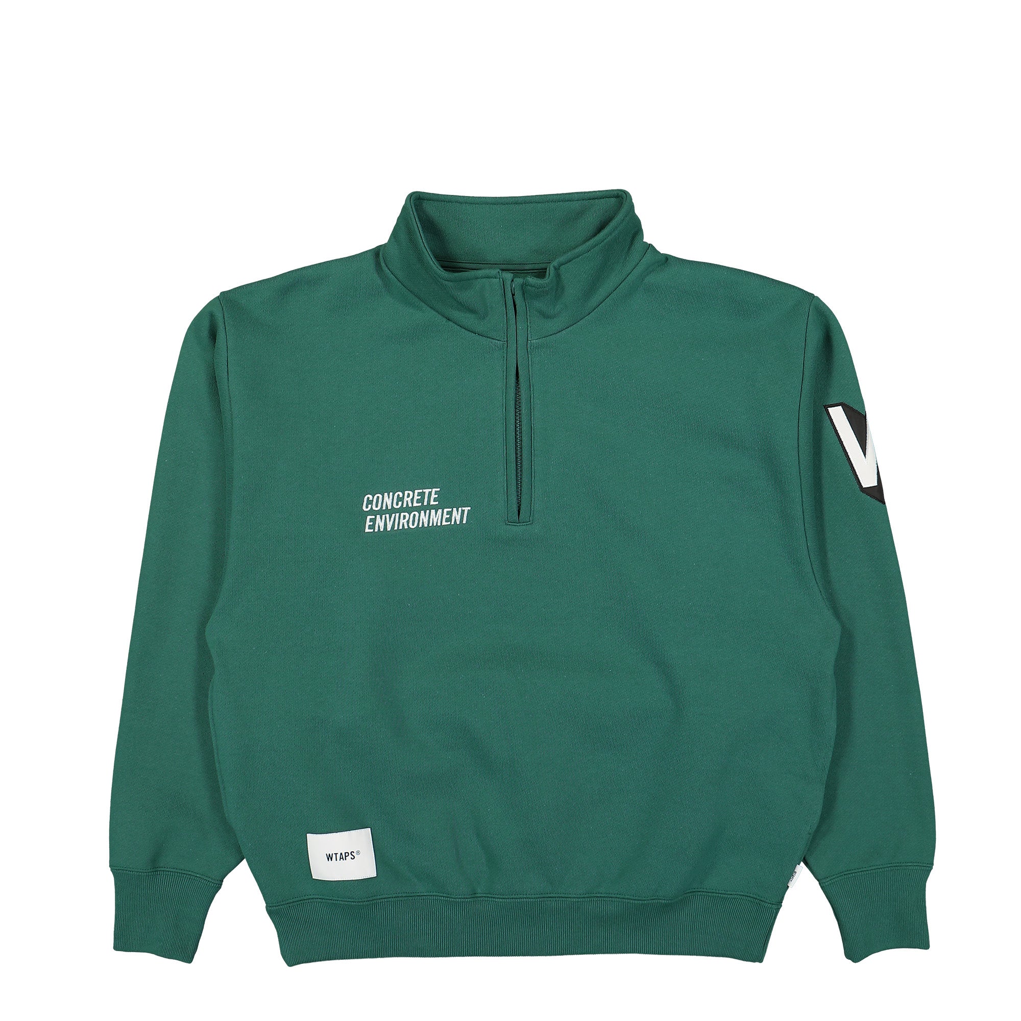 WTAPS Depst / Sweater / Cotton. Environment Green Sweatshirts 241ATDT-CSM05 / Green | Overkill