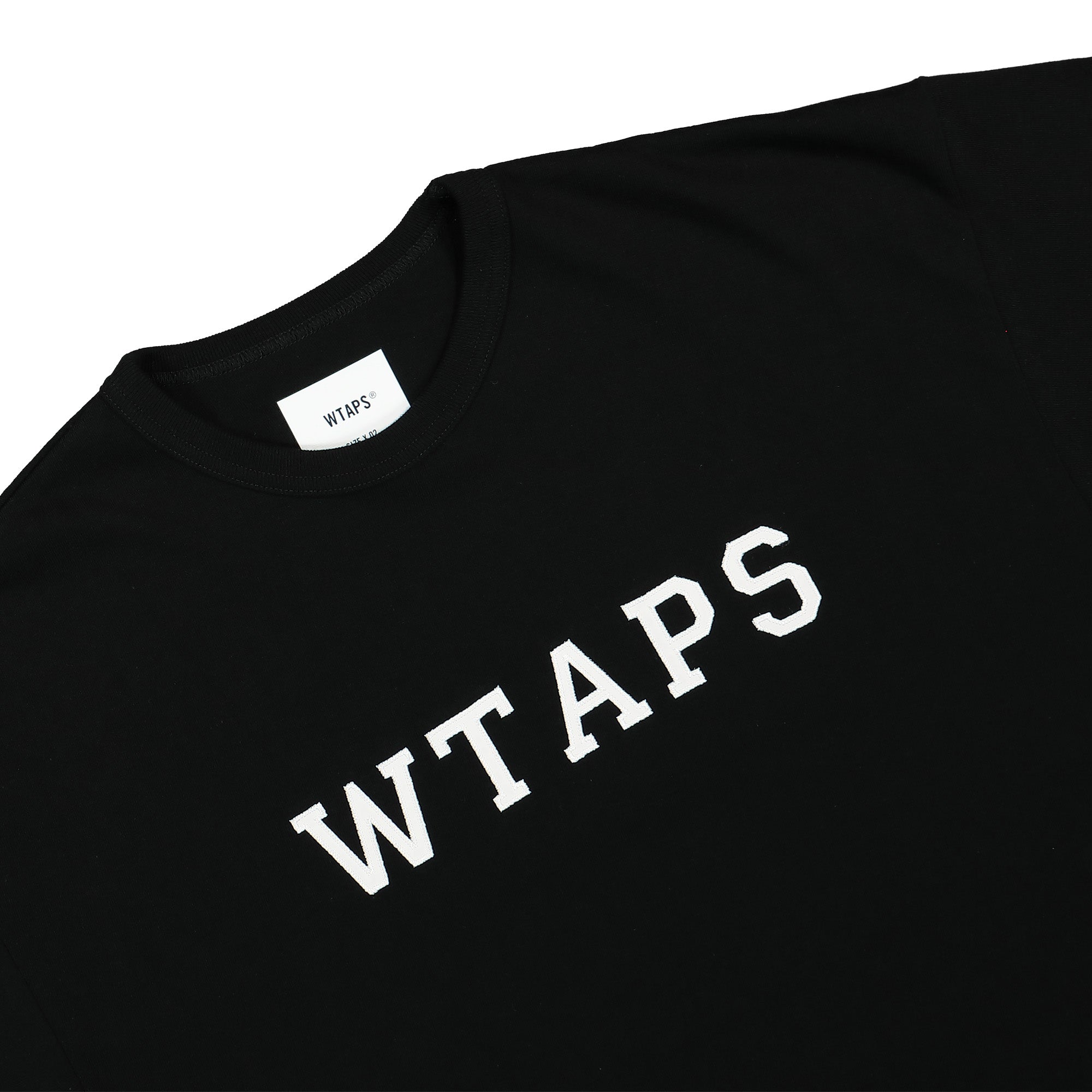 WTAPS Academy / SS / Cotton. Composition Black T-Shirts Close-up | Overkill
