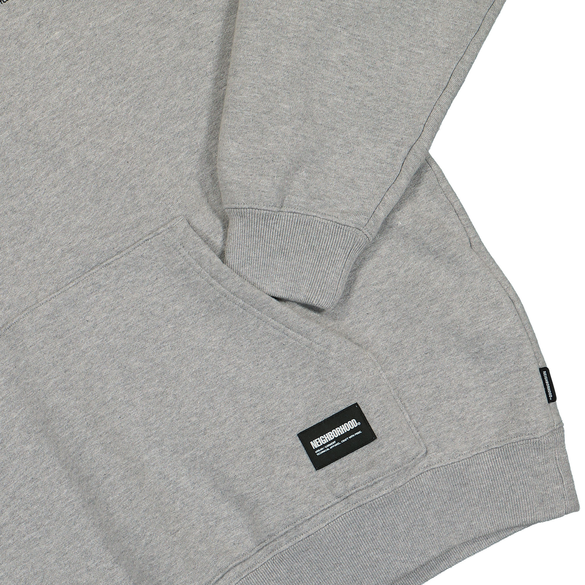 Neighborhood Plain Sweat Parka LS Gray Hoodies Detailfoto | Overkill