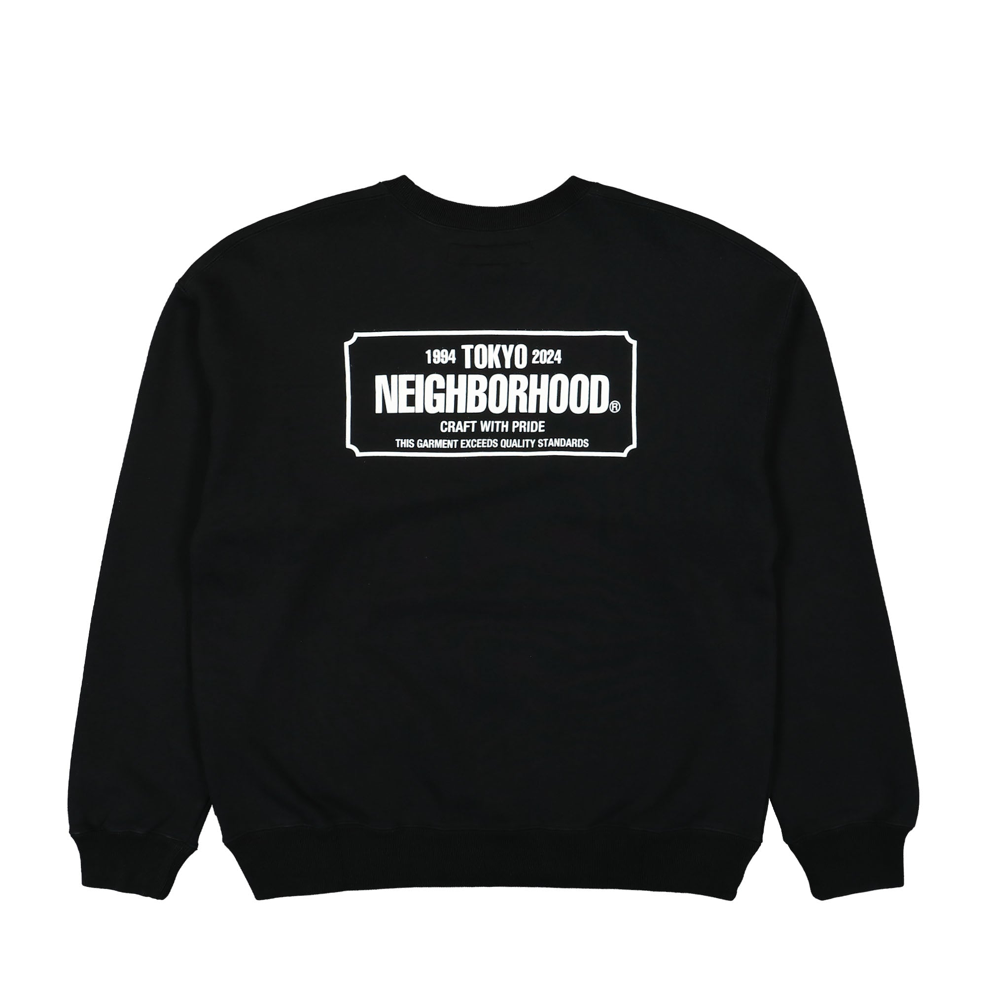 Neighborhood Classic Sweat Shirt LS Black Sweatshirts Close-up | Overkill