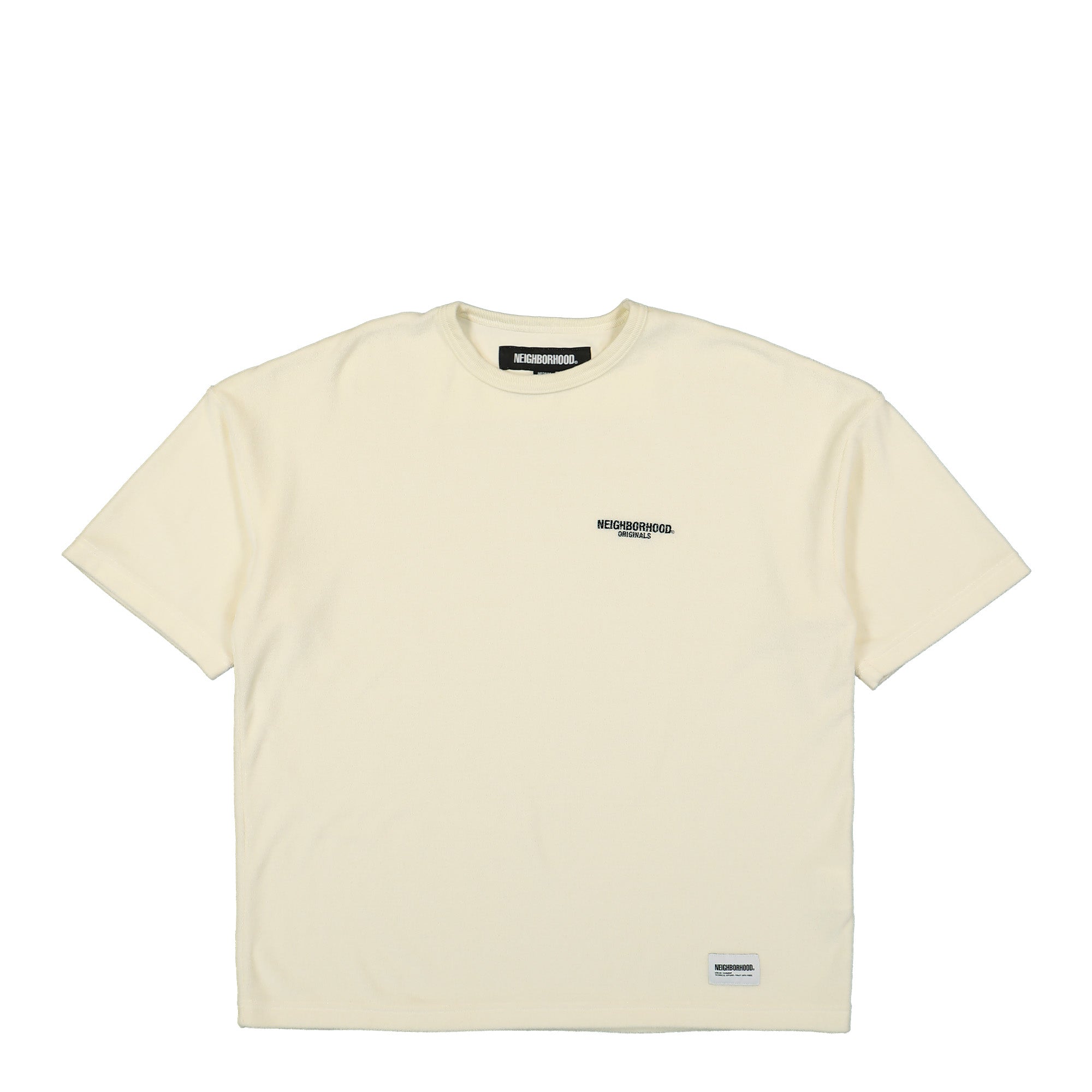 Neighborhood Pile Crewneck SS Ivory T-Shirts 241FPNH-CSM07 / Ivory | Overkill