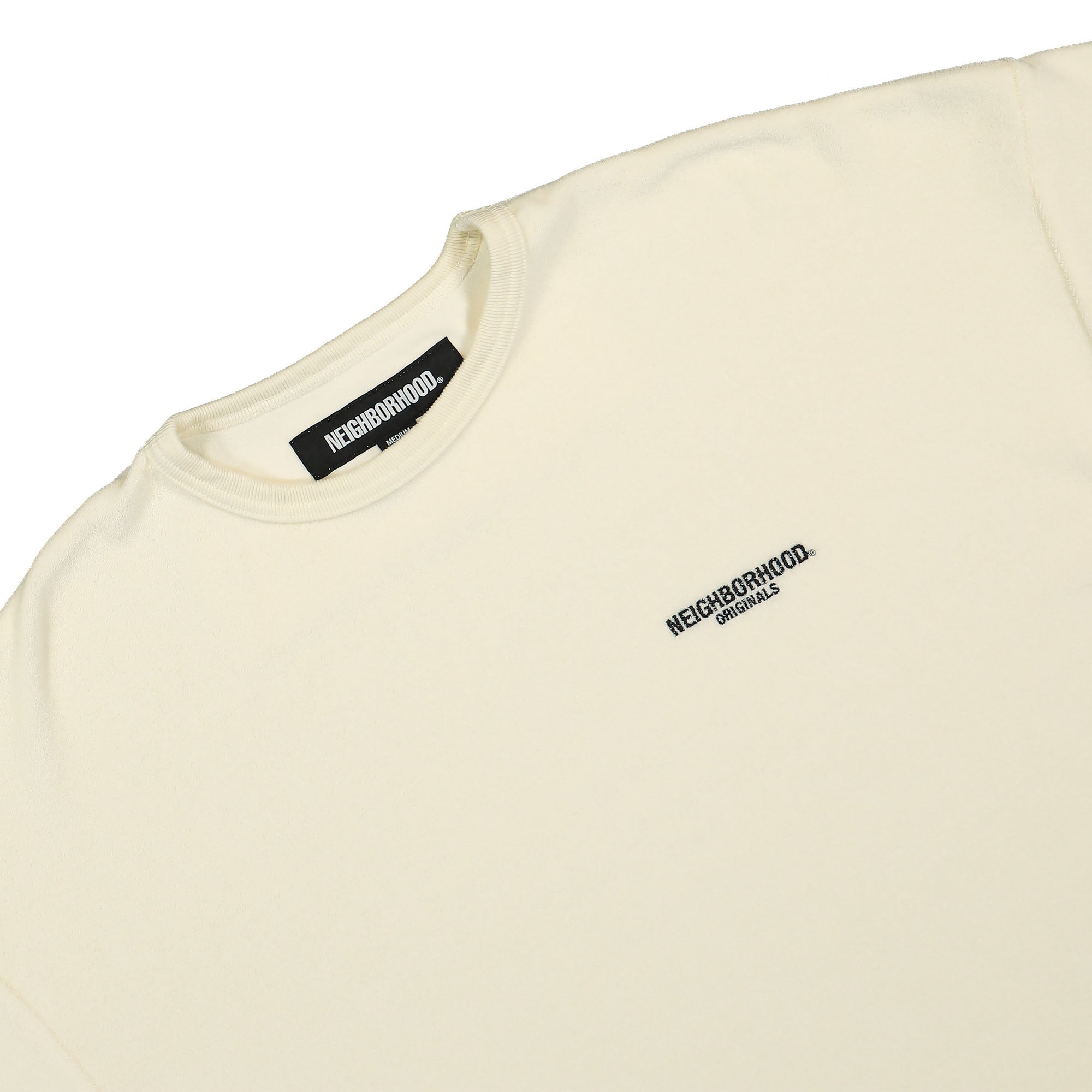 Neighborhood Pile Crewneck SS Ivory T-Shirts Close-up | Overkill