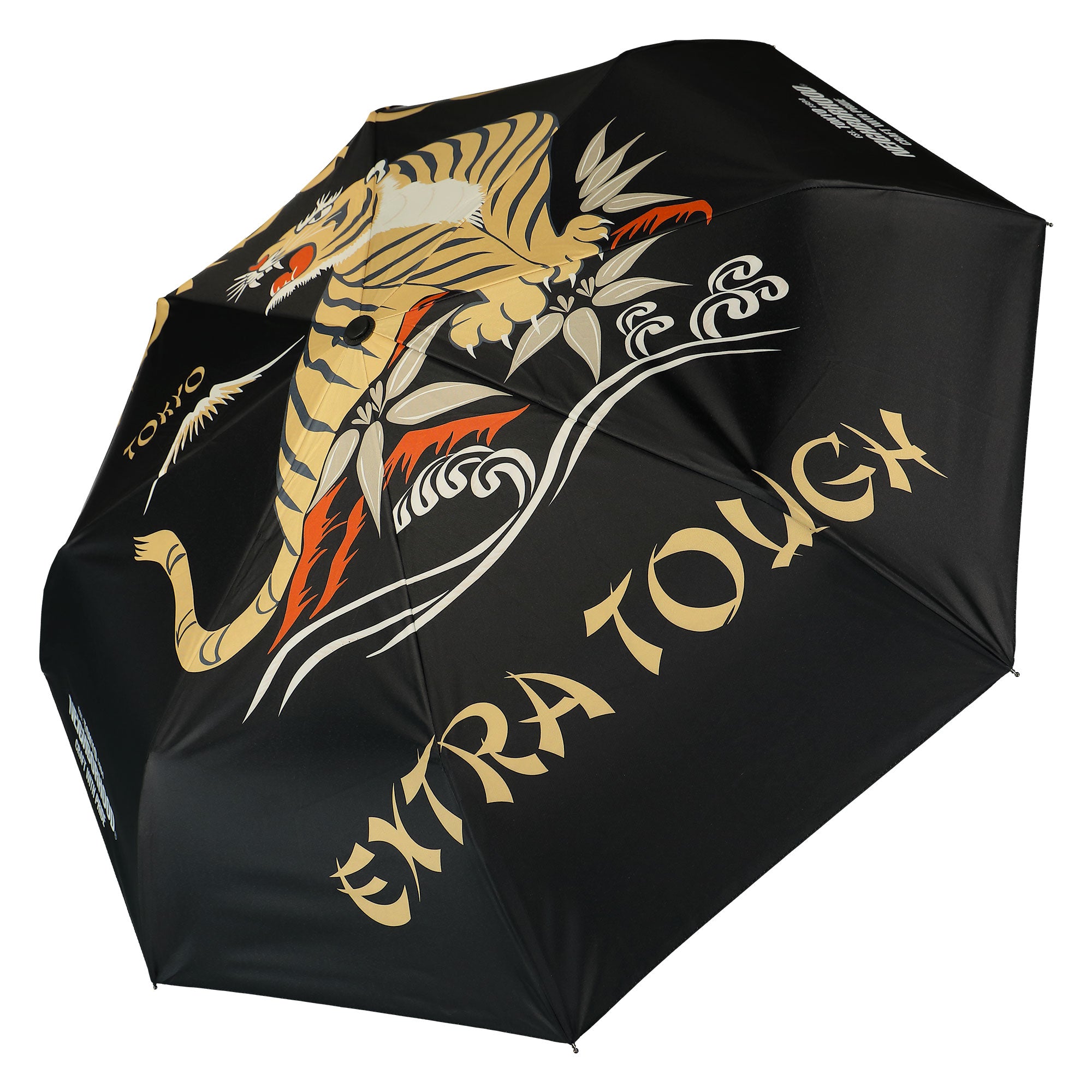 Neighborhood Tigerprint Folding Umbrella Black Outdoor Accessories Detail view 3 | Overkill