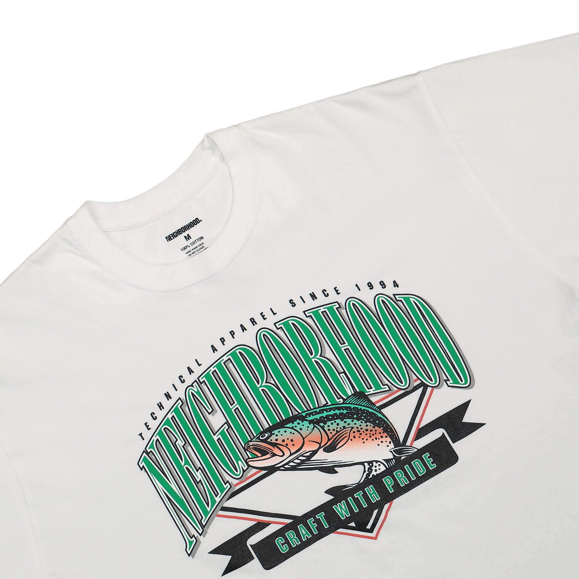 Neighborhood NH . Tee SS-21 White T-Shirts Close-up | Overkill