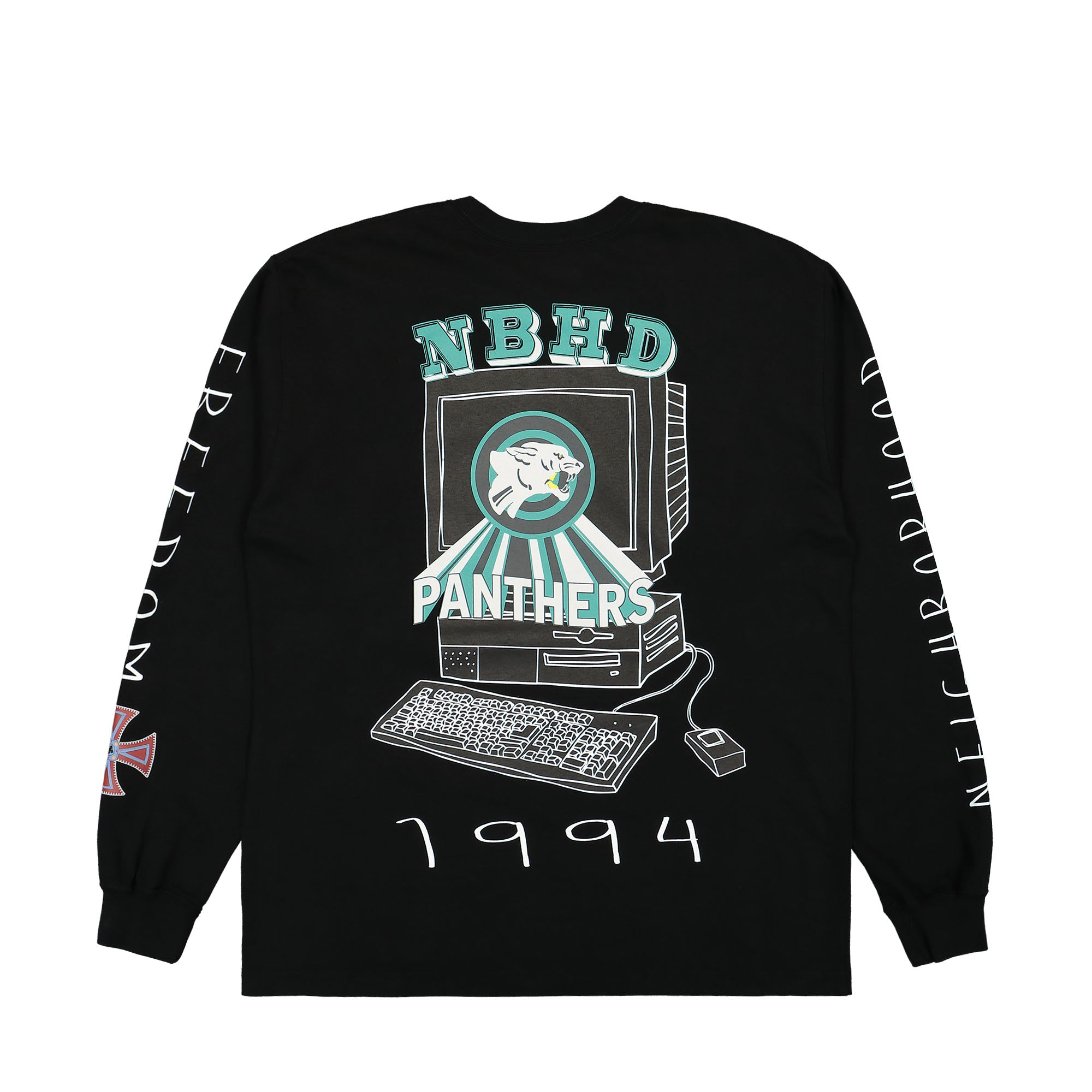 Neighborhood NH. LS-10 Tee Black Longsleeves Close-up | Overkill