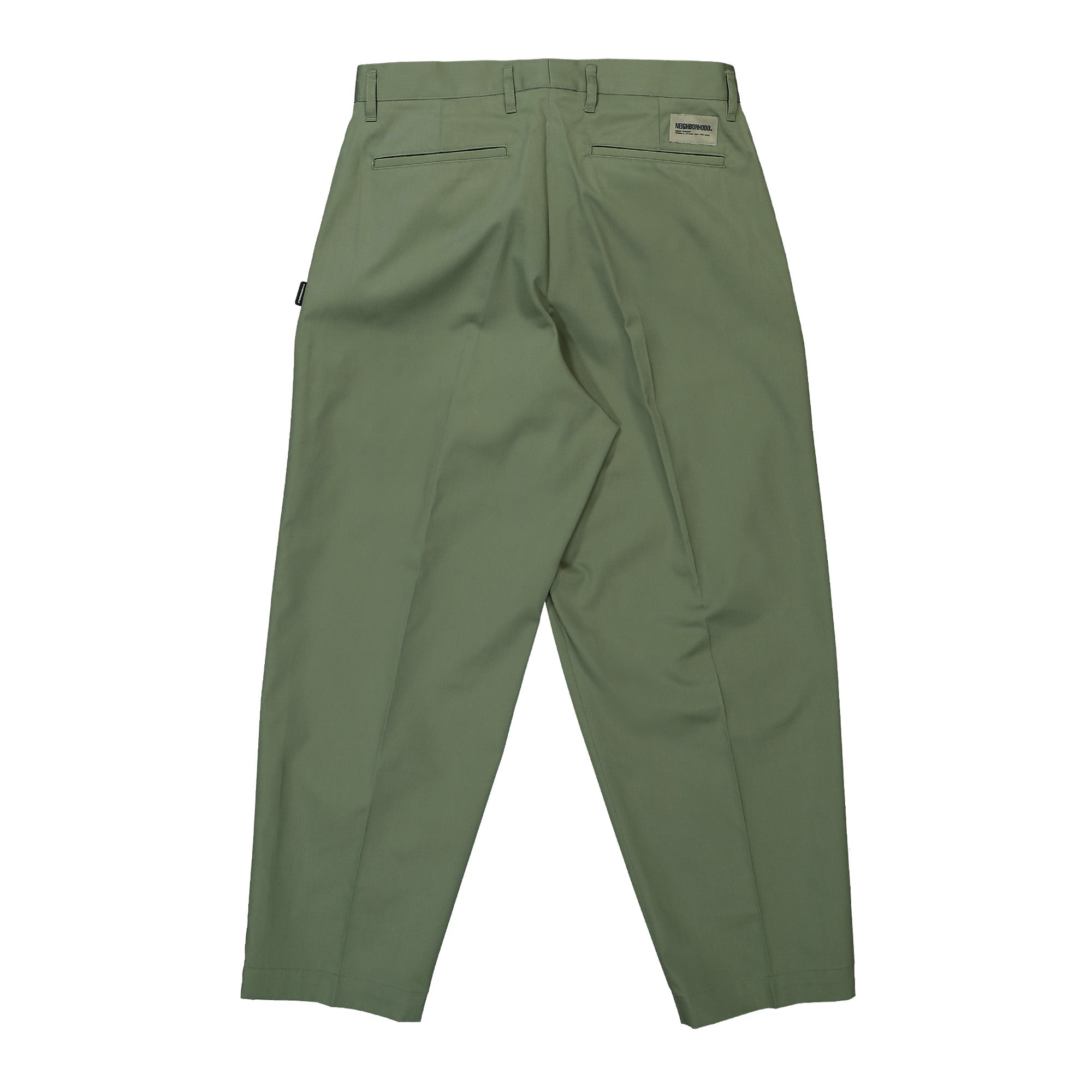 Neighborhood Two Tuck Pants Green Casual Pants Material | Overkill