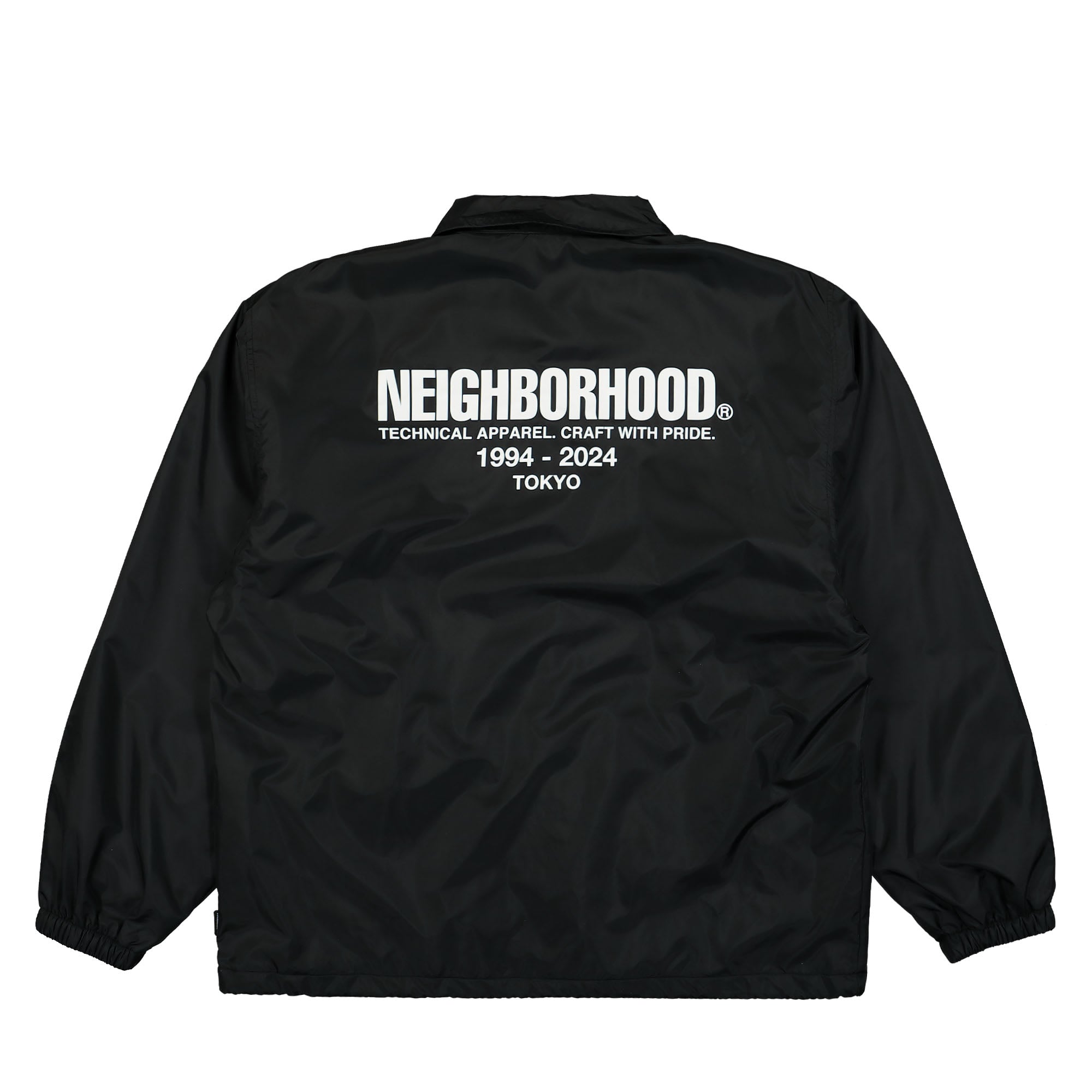Neighborhood Winbreaker Jacket-1 Black Windbreaker Close-up | Overkill