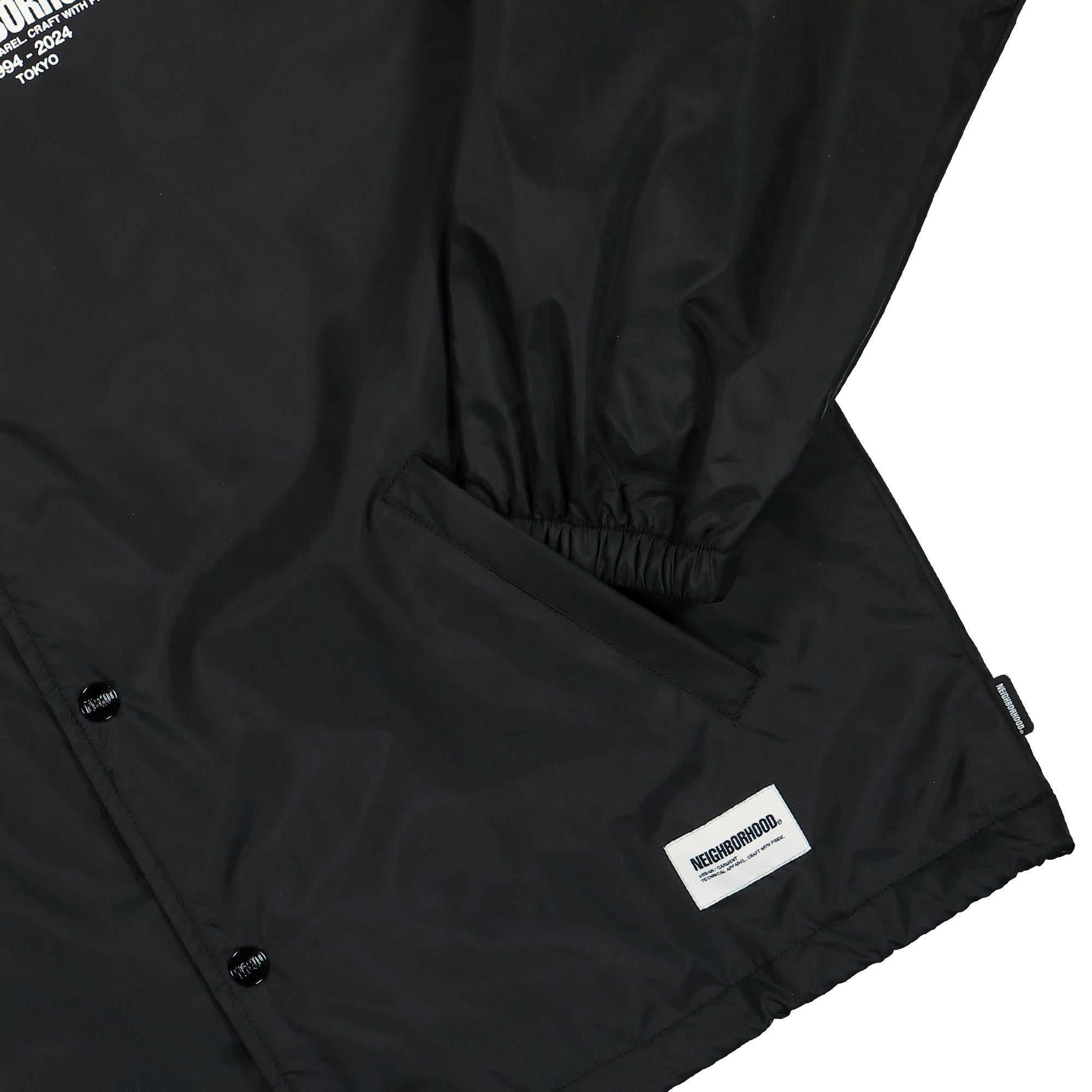 Neighborhood Winbreaker Jacket-1 Black Windbreaker Detailfoto | Overkill