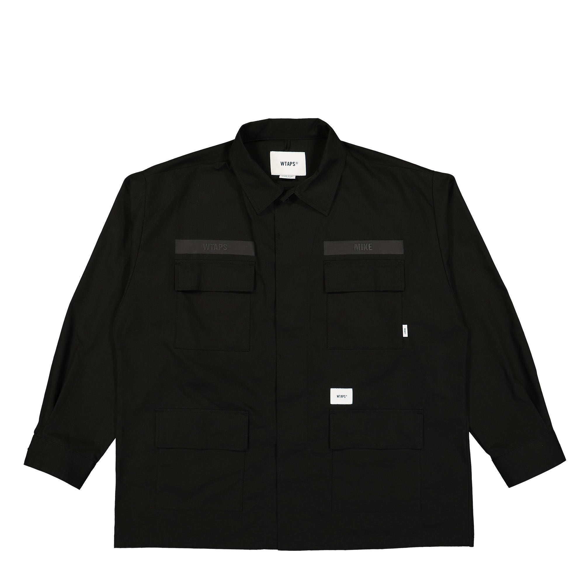 WTAPS JMOD 01 / LS / Cotton. Ripstop. Identity Black Shirts 241WVDT-SHM01 / Black | Overkill