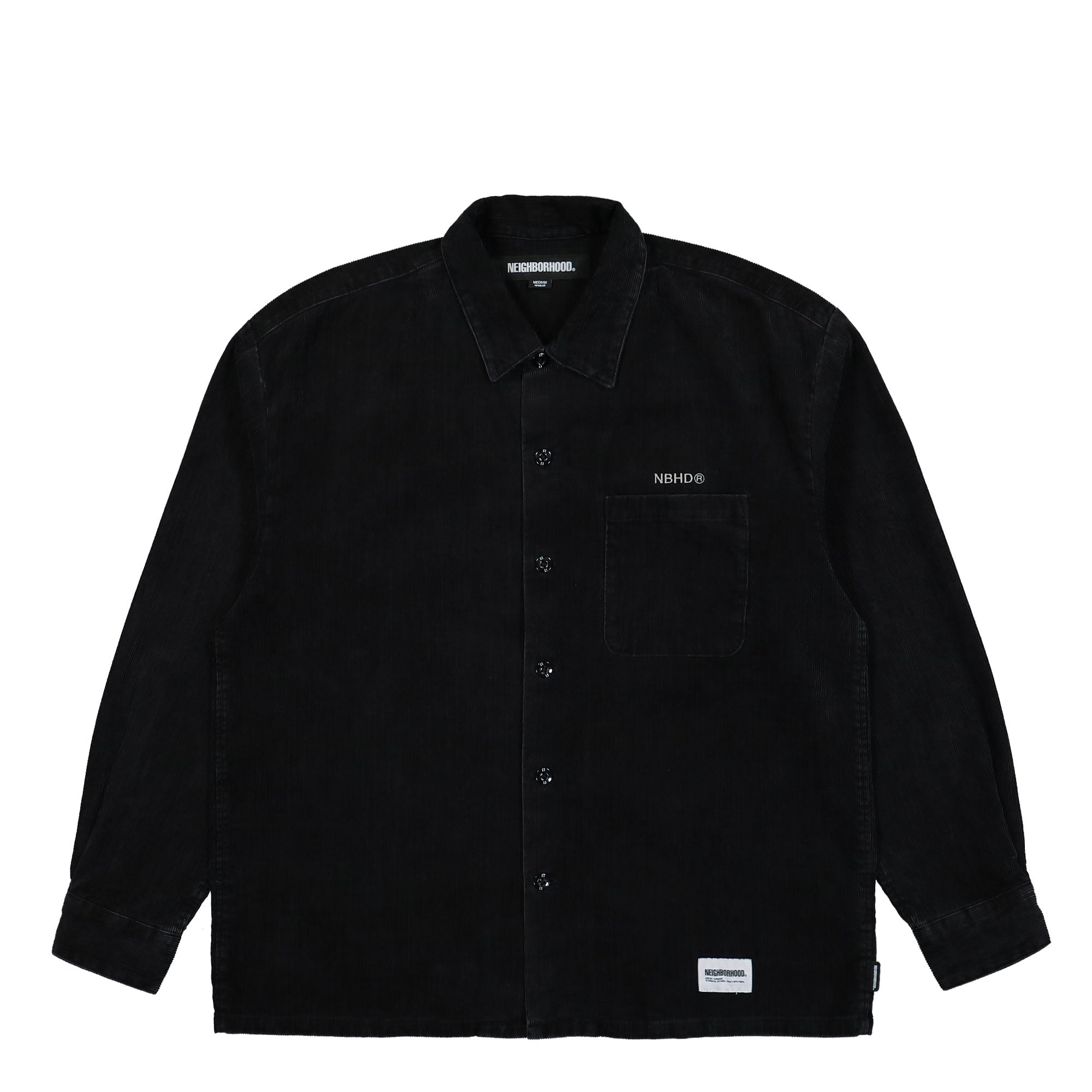 Neighborhood Corduroy Shirt LS Black Shirts 242AQNH-SHM08 / Black | Overkill