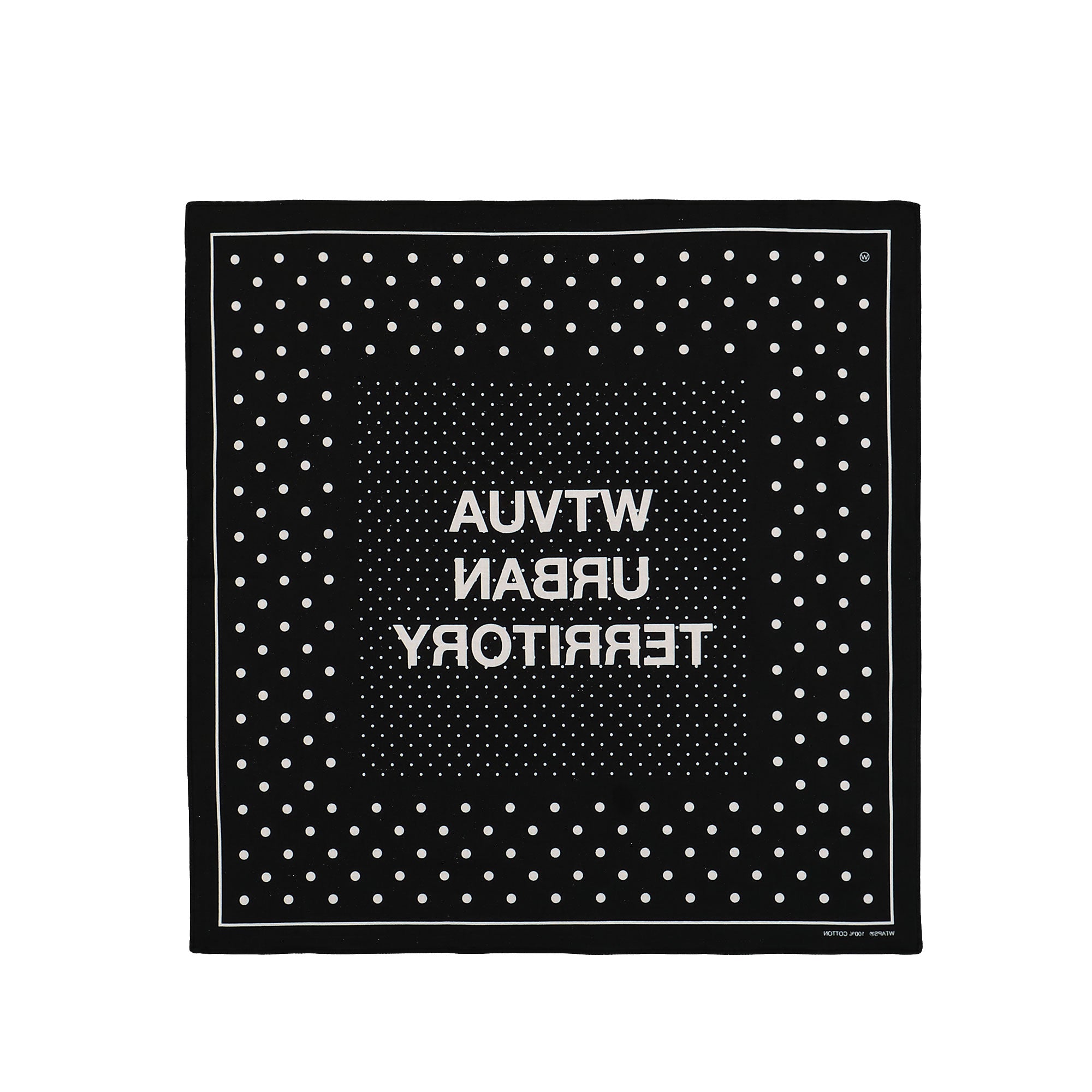 WTAPS Bandaria / Bandana / Cotton Black Bandanas Material | Overkill