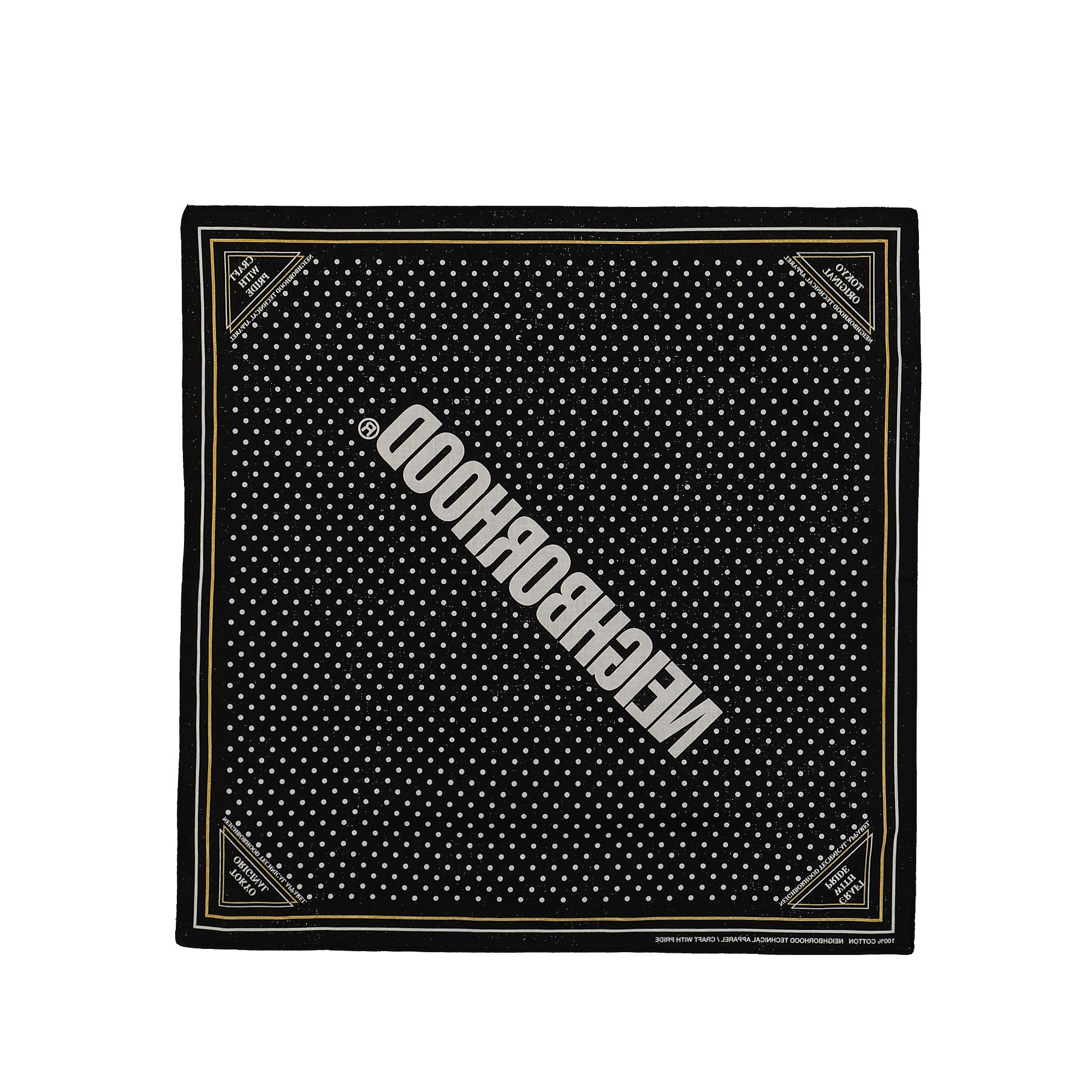 Neighborhood Dot Bandana Black Bandanas Material | Overkill