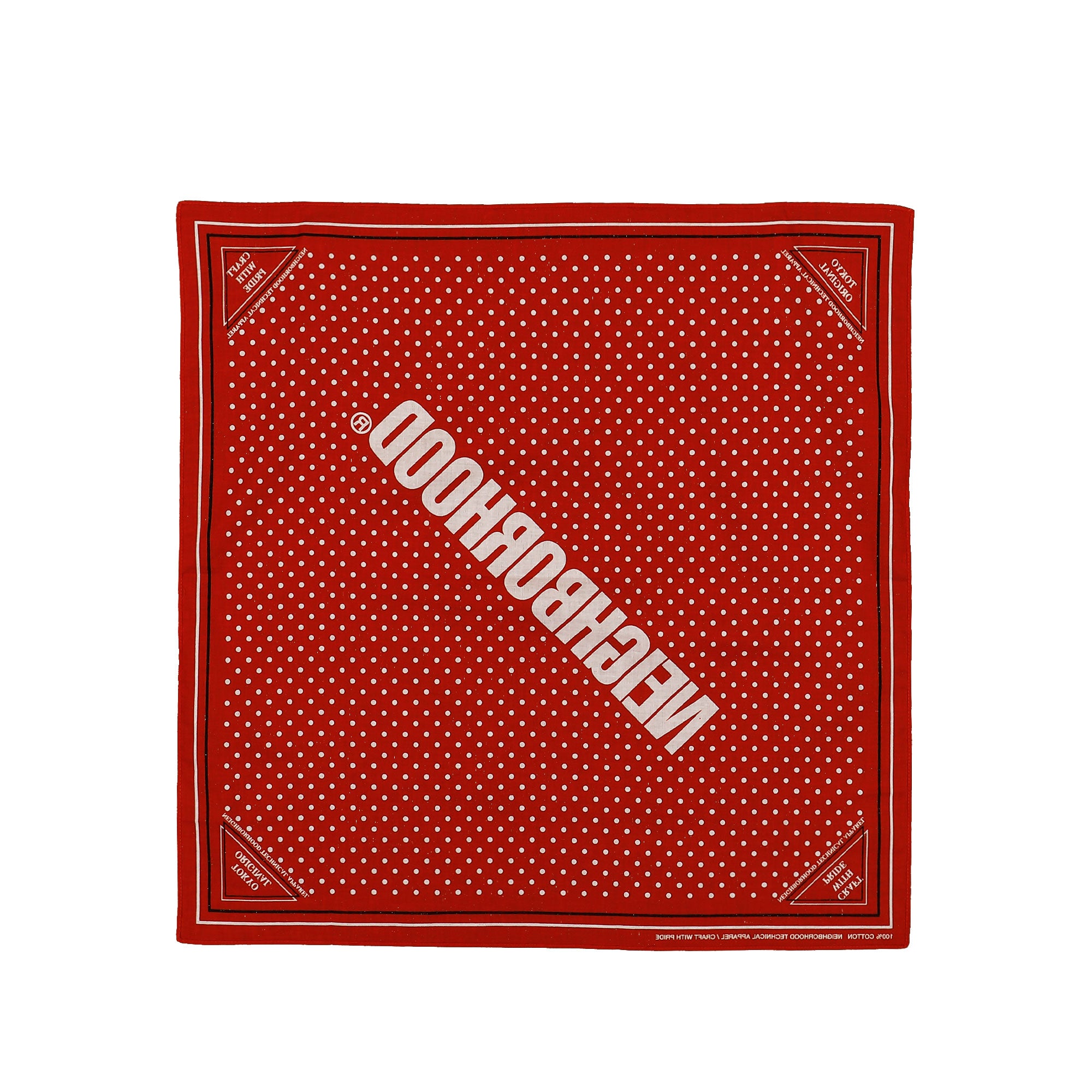 Neighborhood Dot Bandana Red Bandanas Material | Overkill