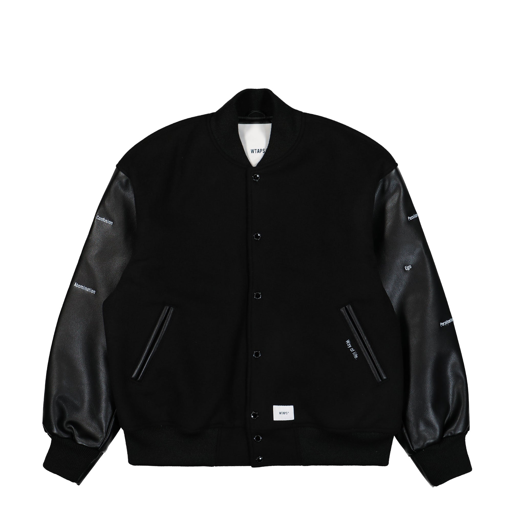 WTAPS BC / Jacket / WOPL. Melton. Synthetic Black Bomber & Varsity Jackets 242CWDT-JKM06 / Black | Overkill