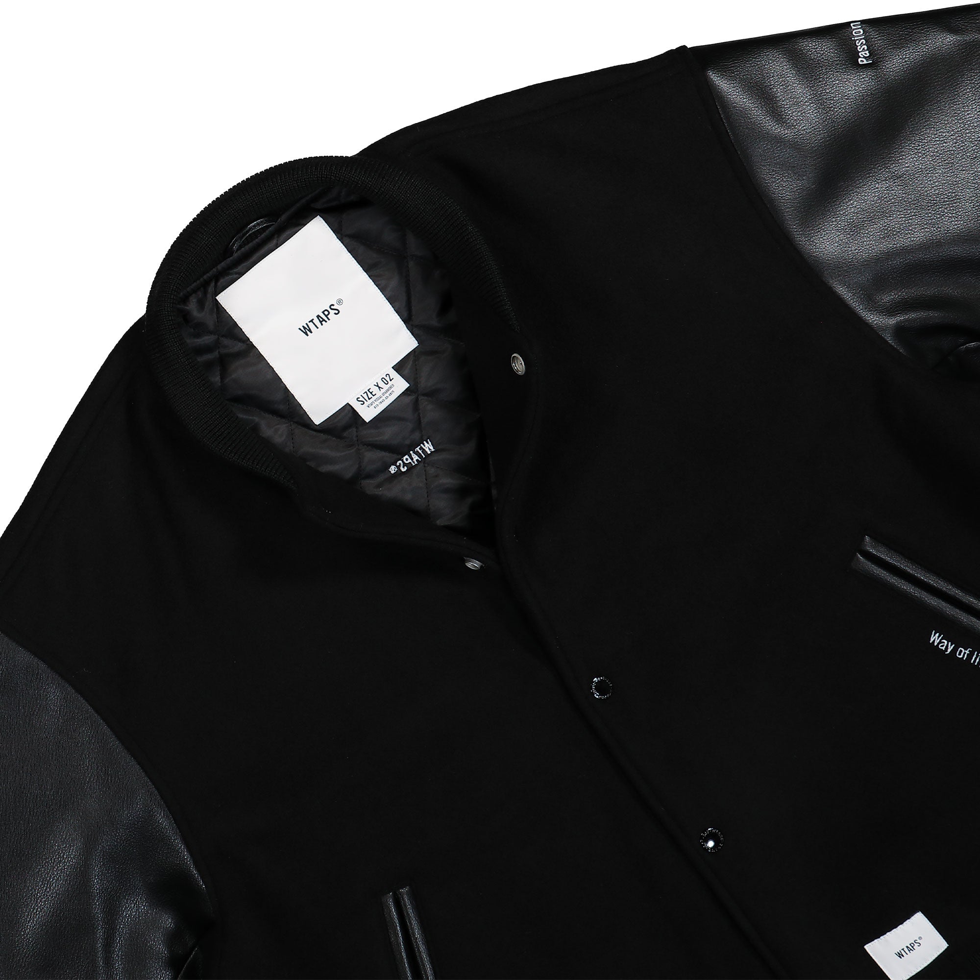 WTAPS BC / Jacket / WOPL. Melton. Synthetic Black Bomber & Varsity Jackets Detail view 1 | Overkill
