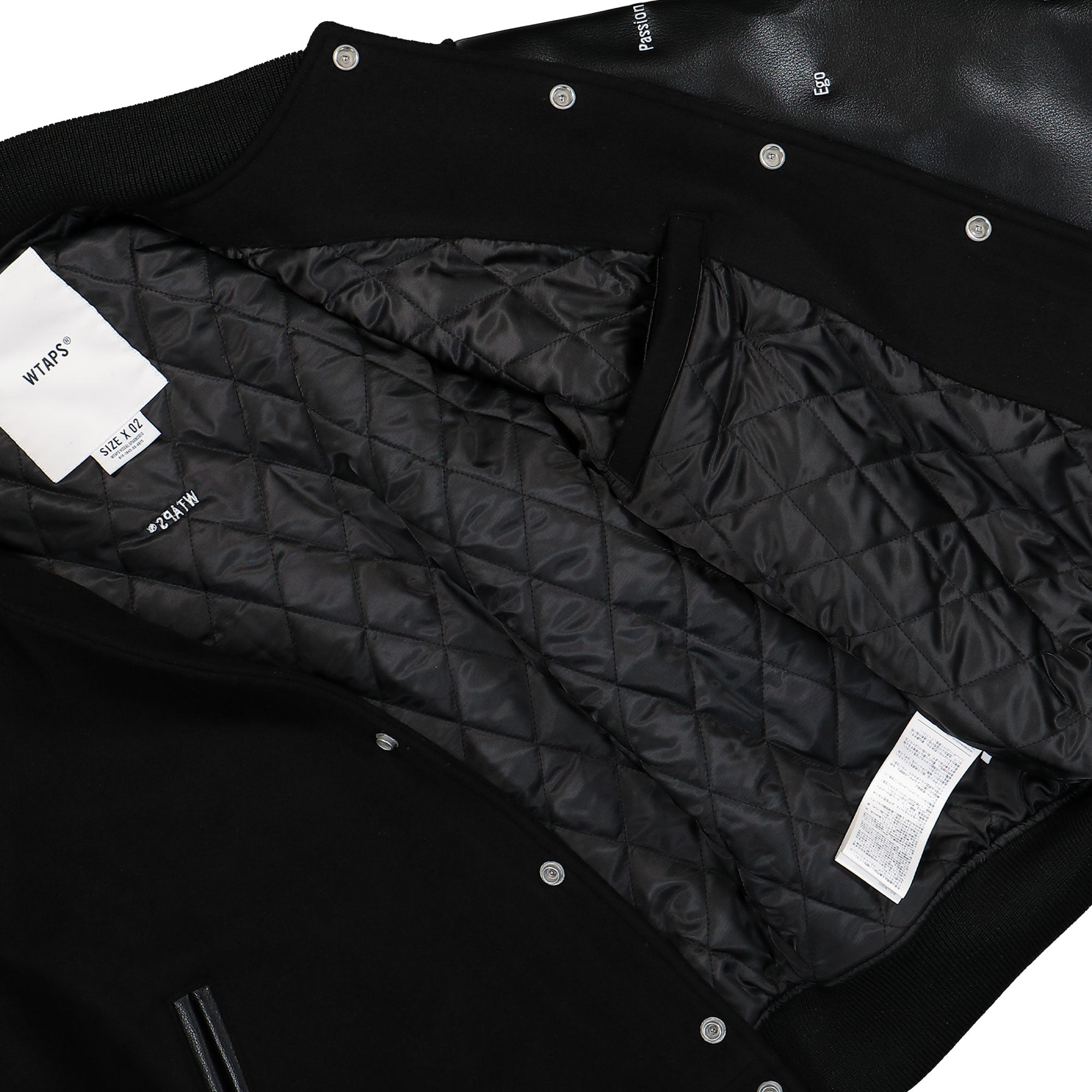 WTAPS BC / Jacket / WOPL. Melton. Synthetic Black Bomber & Varsity Jackets Detail view 3 | Overkill