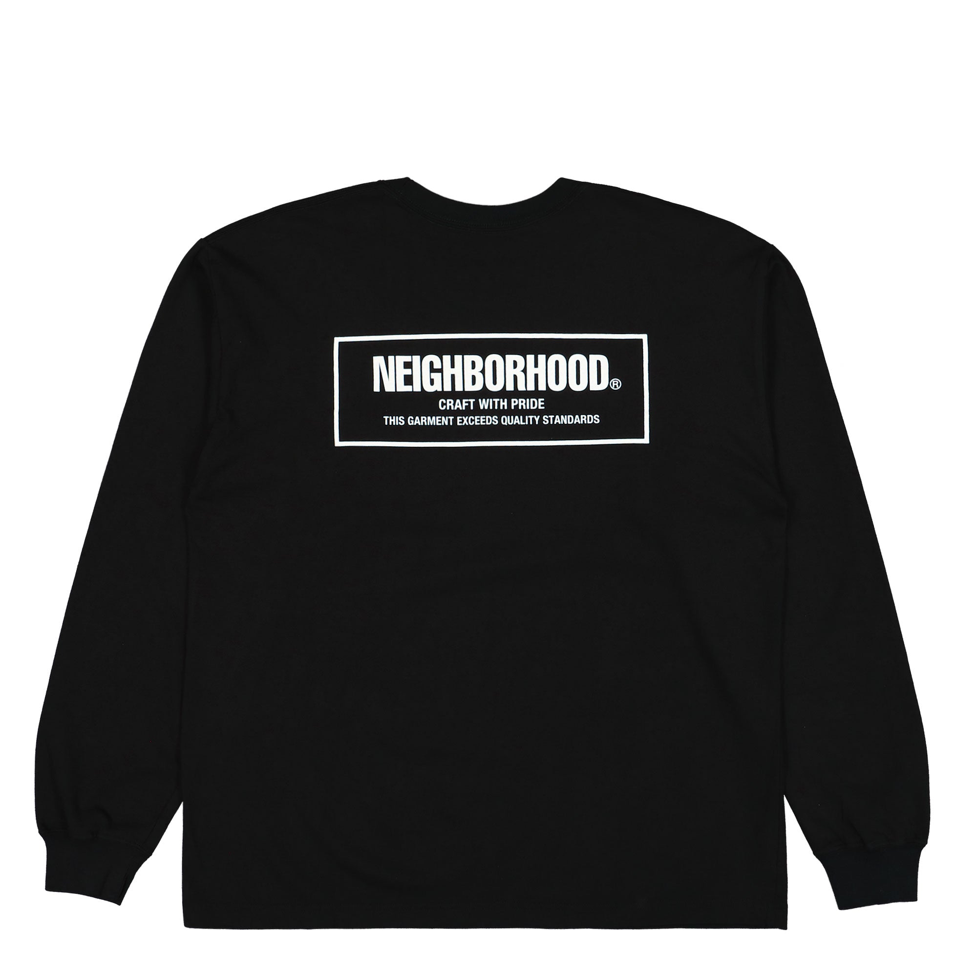 Neighborhood NH. Tee LS-1 Black Longsleeves Close-up | Overkill