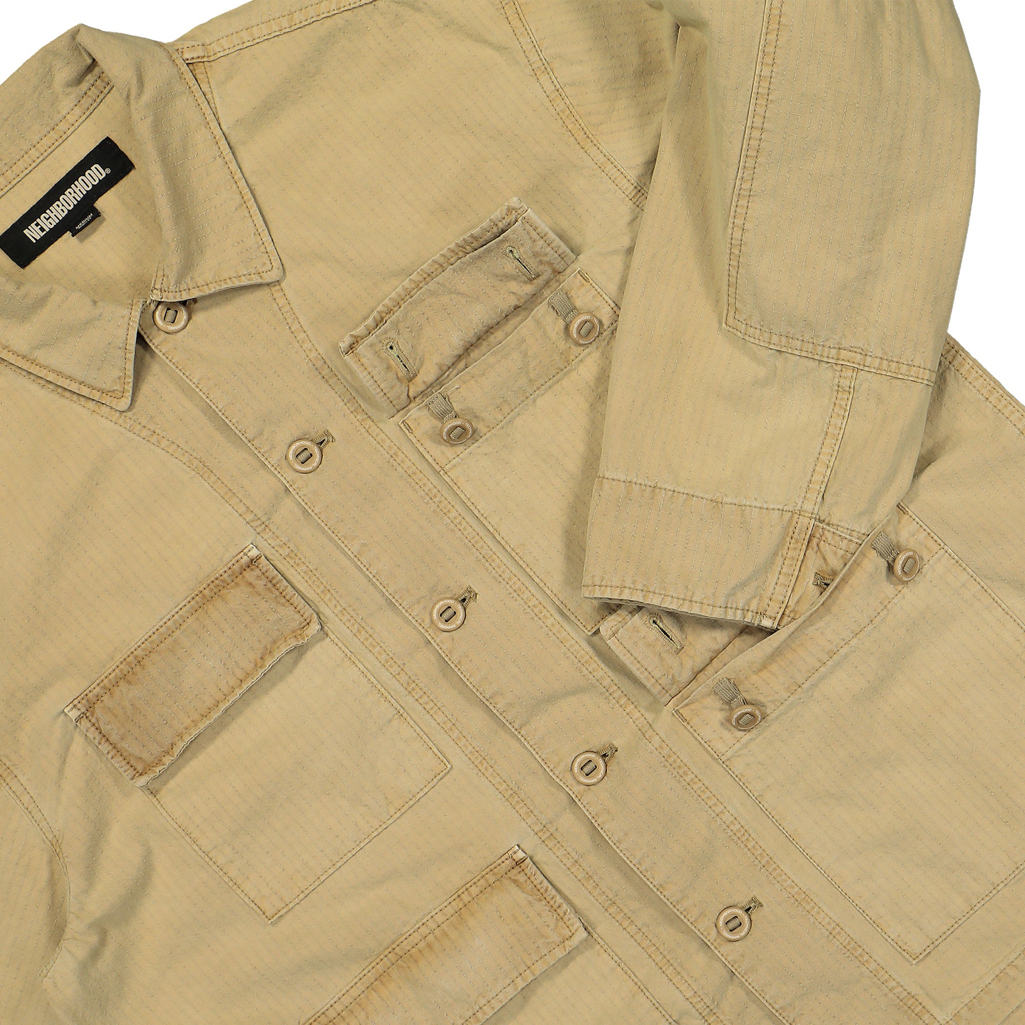 Neighborhood Ripstop BDU Shirt LS Beige Shirts Detail view 2 | Overkill