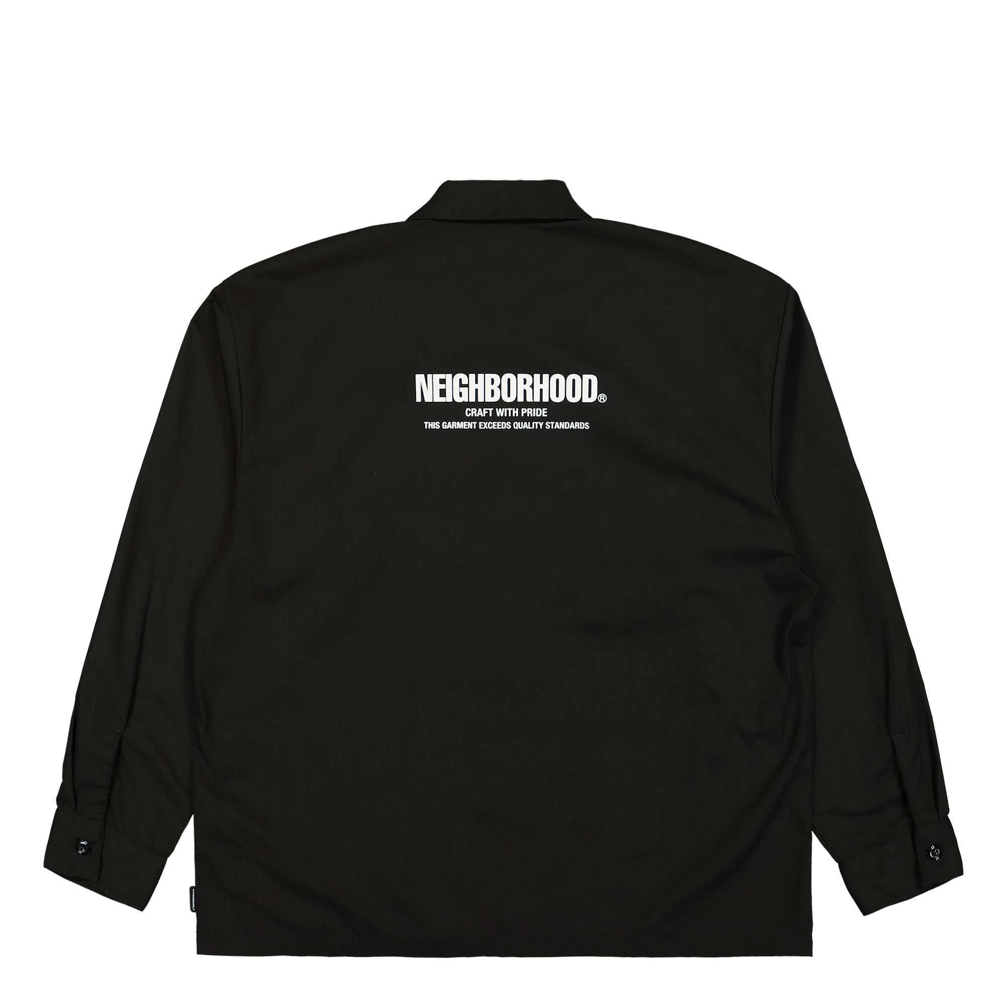 Neighborhood Classic Work Shirt LS Black Shirts Close-up | Overkill
