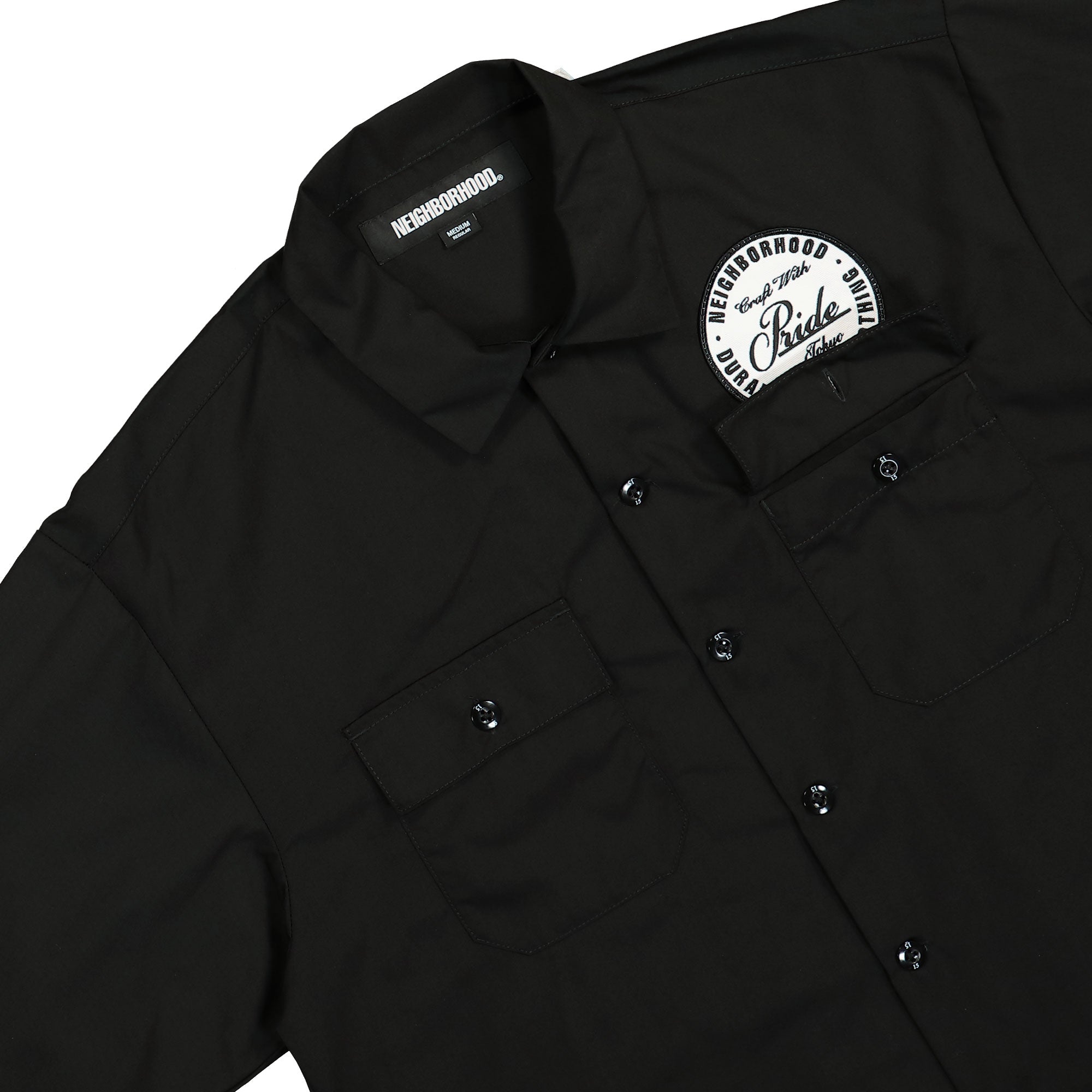 Neighborhood Classic Work Shirt LS Black Shirts Detailfoto | Overkill