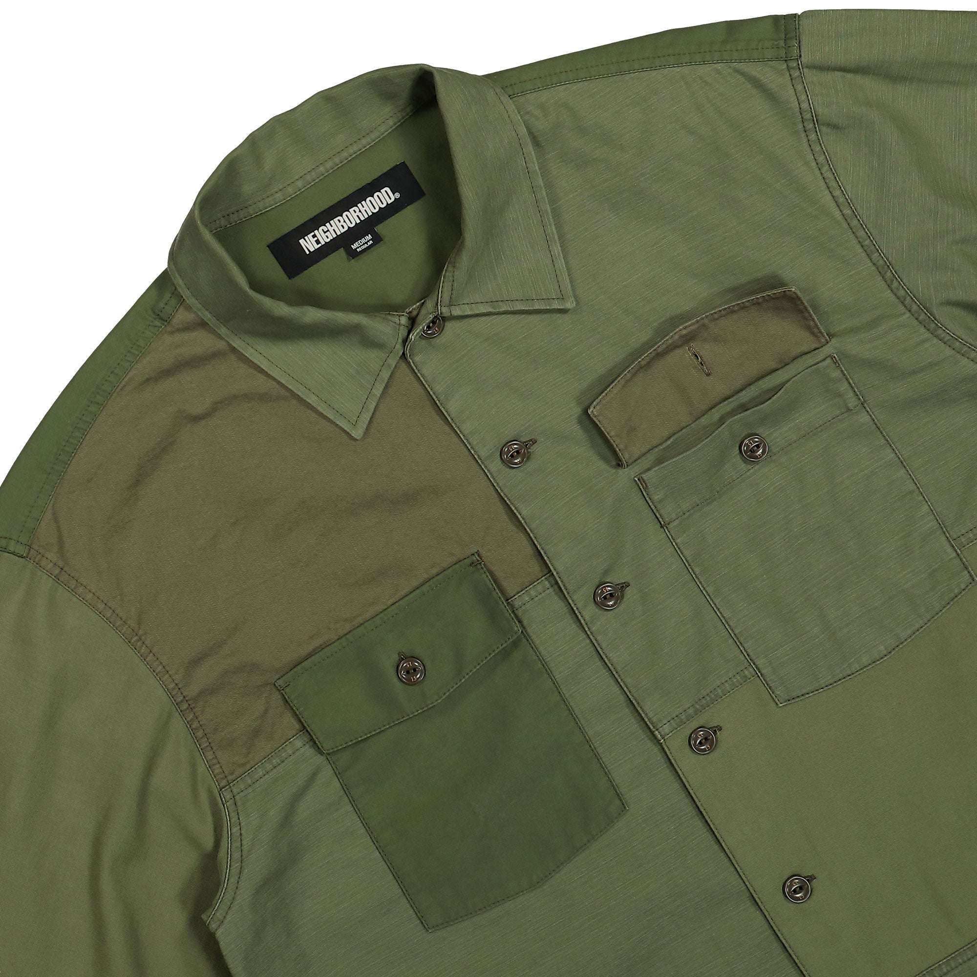 Neighborhood RM Utility Shirt LS Olive Drab Shirts Detail view 2 | Overkill