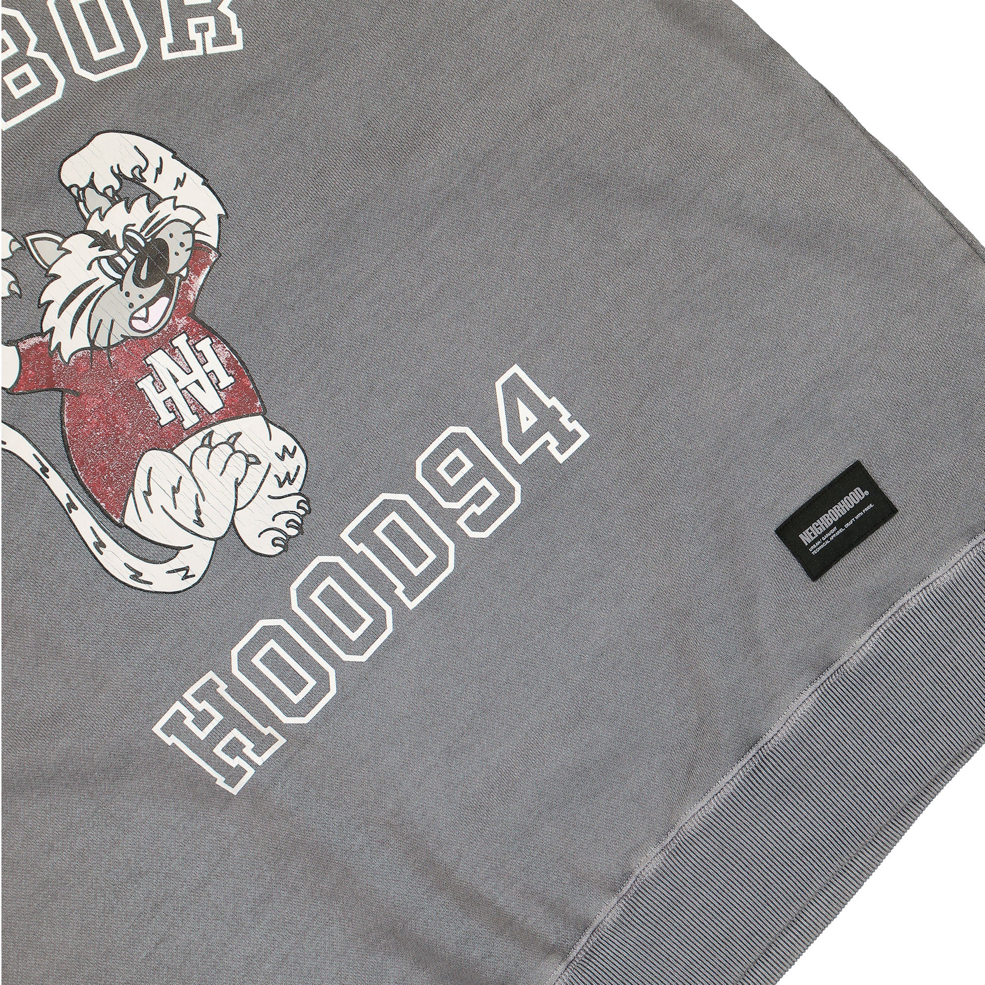 Neighborhood Pigment Dyed Sweat Shirt LS Gray Sweatshirts Detailfoto | Overkill