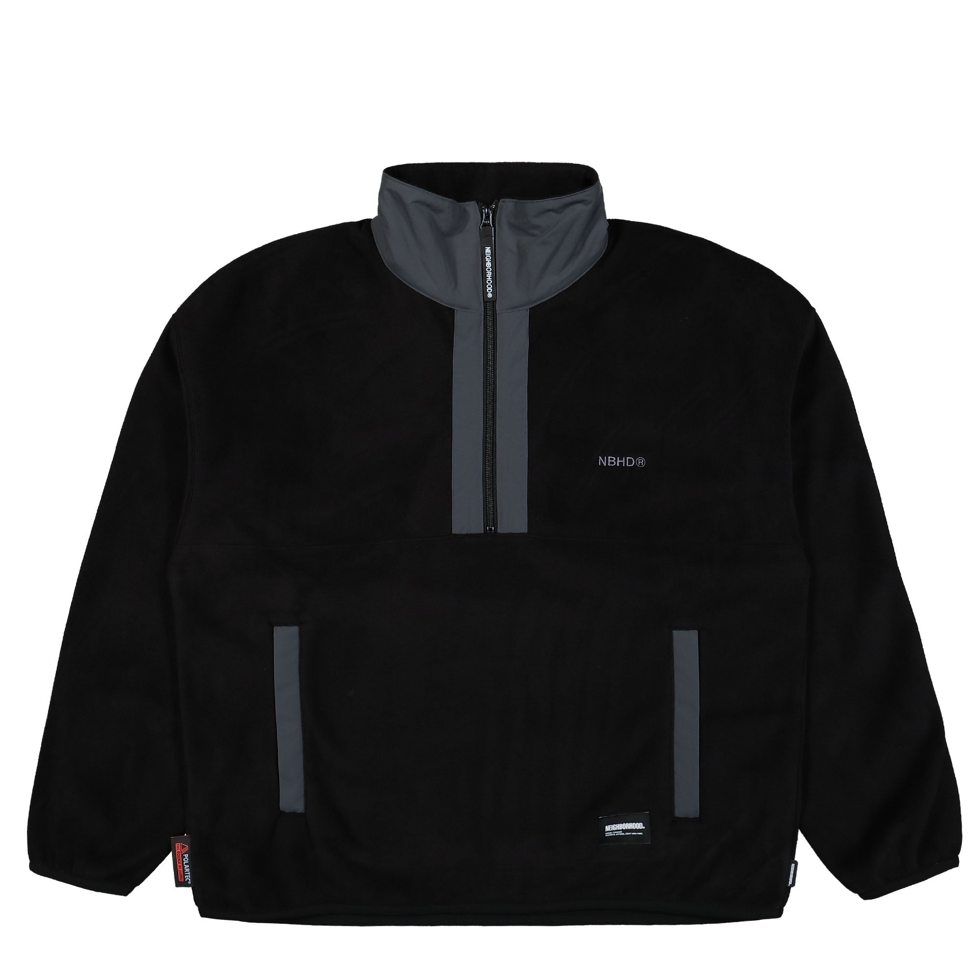 Neighborhood Fleece Half Zip Pullover LS Black Sweatshirts 242UWNH-CSM04 / Black | Overkill