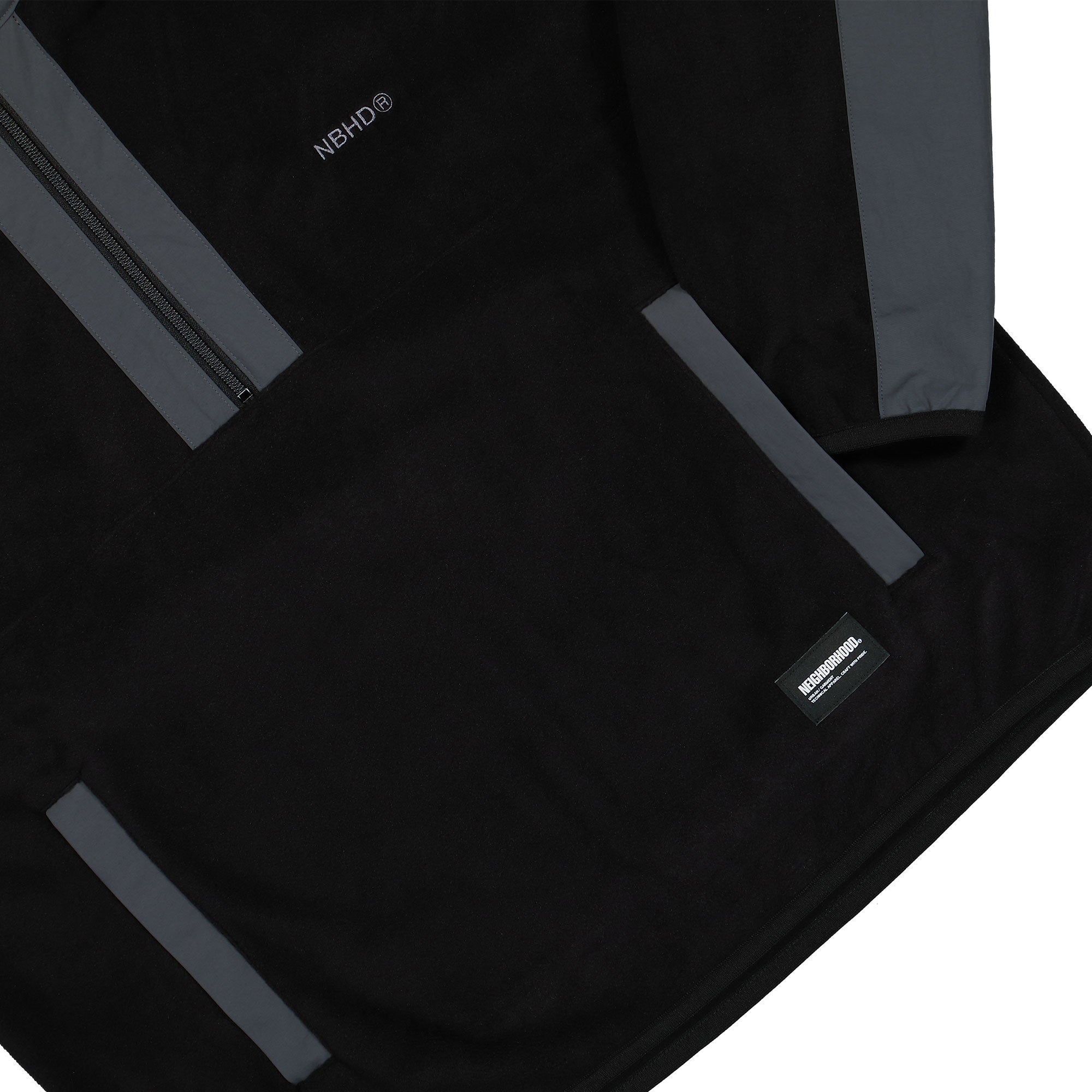 Neighborhood Fleece Half Zip Pullover LS Black Sweatshirts Detailfoto | Overkill