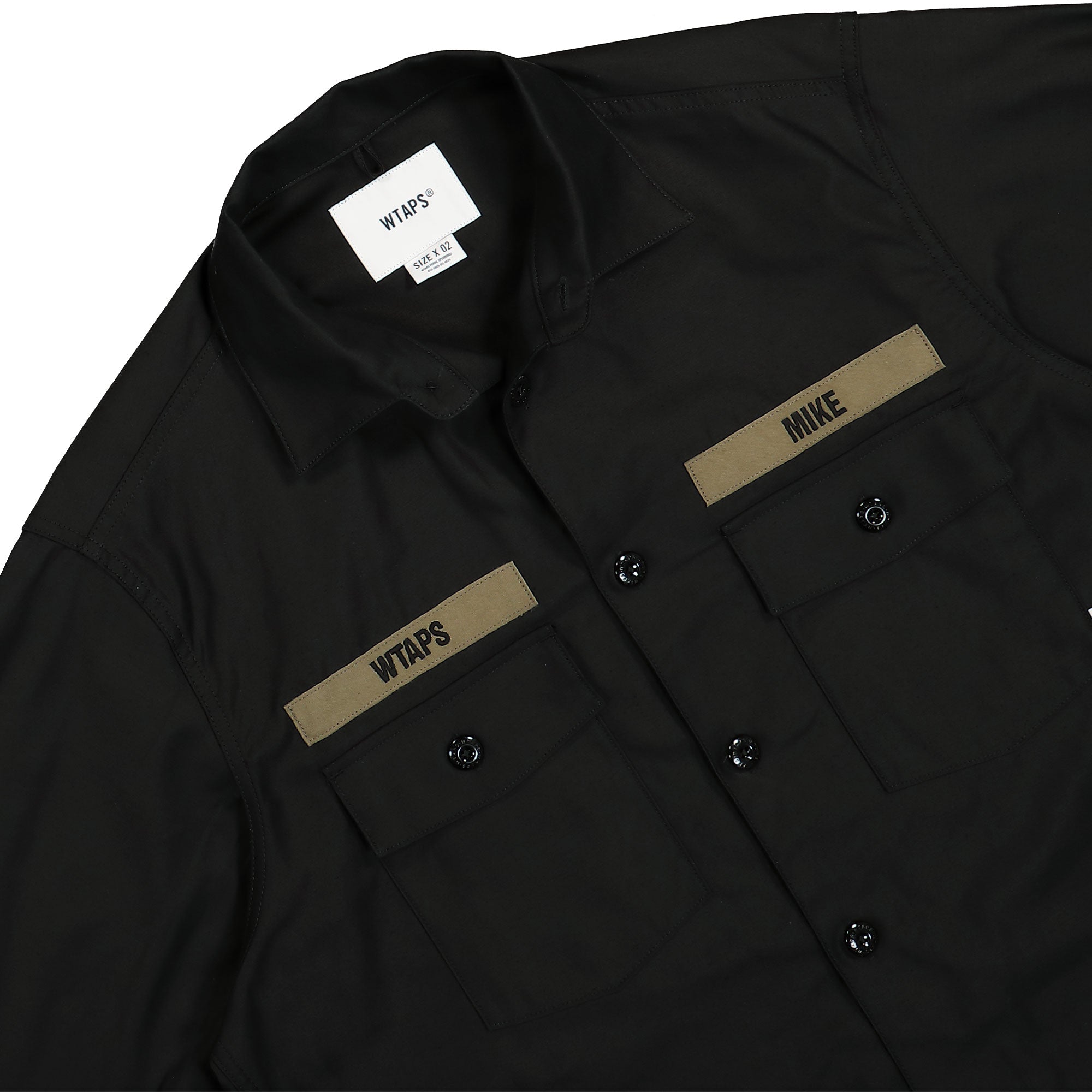 WTAPS CBW / LS / Cotton. Satin Black Shirts Close-up | Overkill