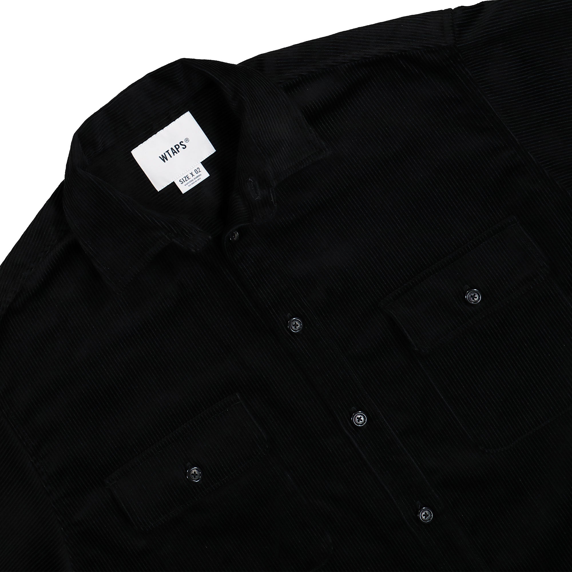 WTAPS WCPO / LS / Cotton. Corduroy Black Shirts Detail view 1 | Overkill