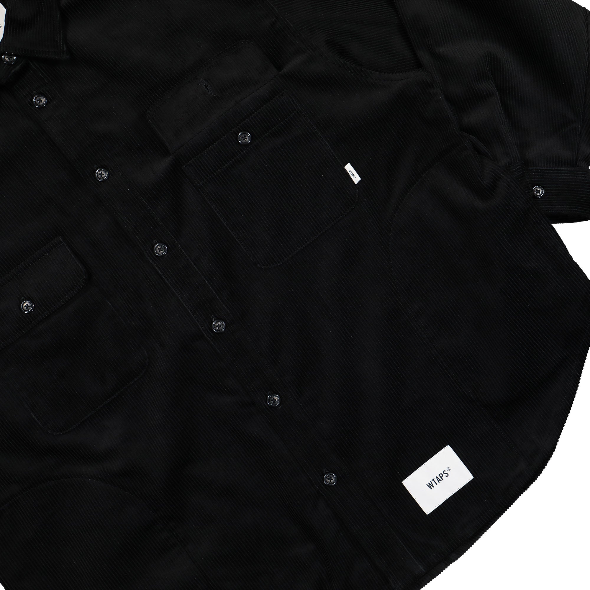 WTAPS WCPO / LS / Cotton. Corduroy Black Shirts Detail view 2 | Overkill