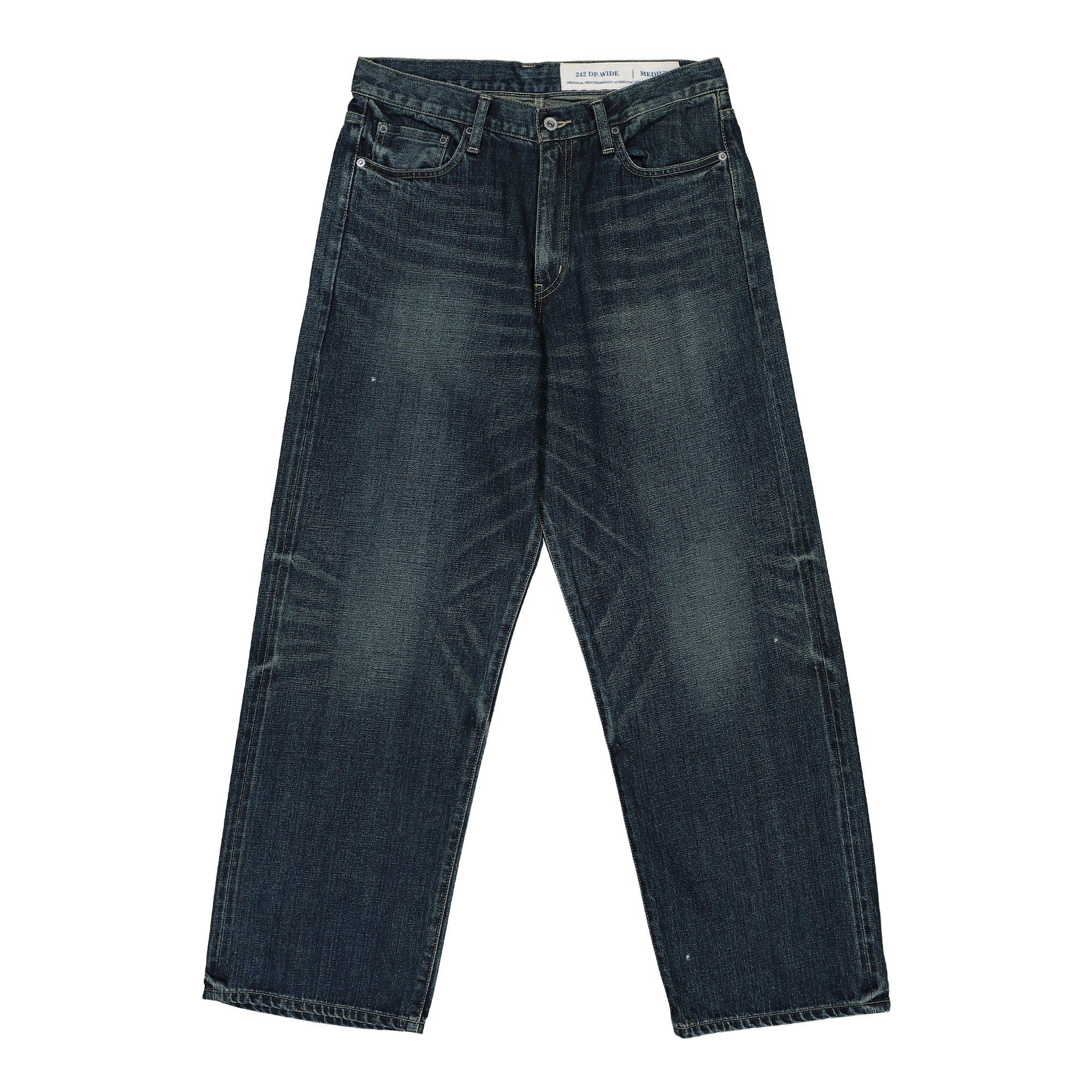 Neighborhood Washed Denim DP Wide Pants Indigo Jeans 242XBNH-PTM04 / Indigo | Overkill