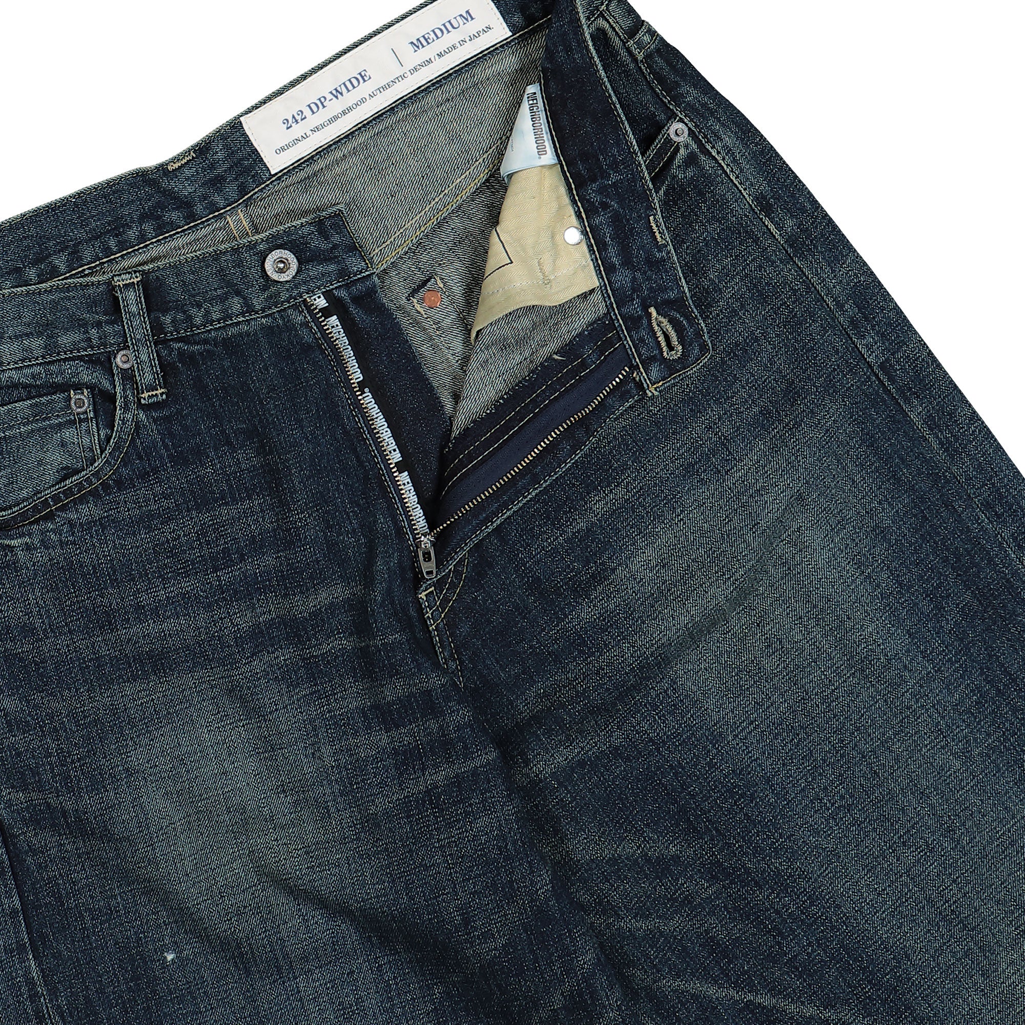 Neighborhood Washed Denim DP Wide Pants Indigo Jeans Detail view 1 | Overkill