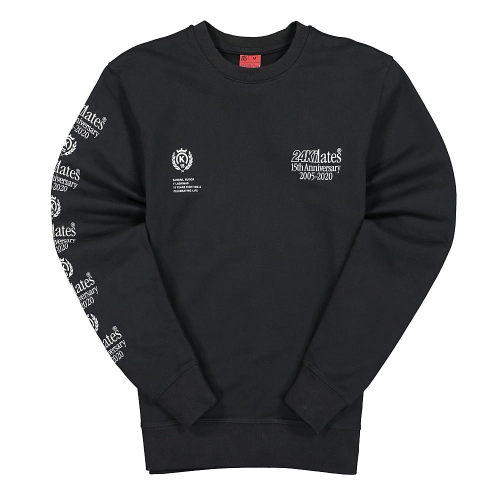 24 Kilates Anniversary Crew Neck Black Sweatshirts 24KSS21-ANV-CR-01 | Overkill