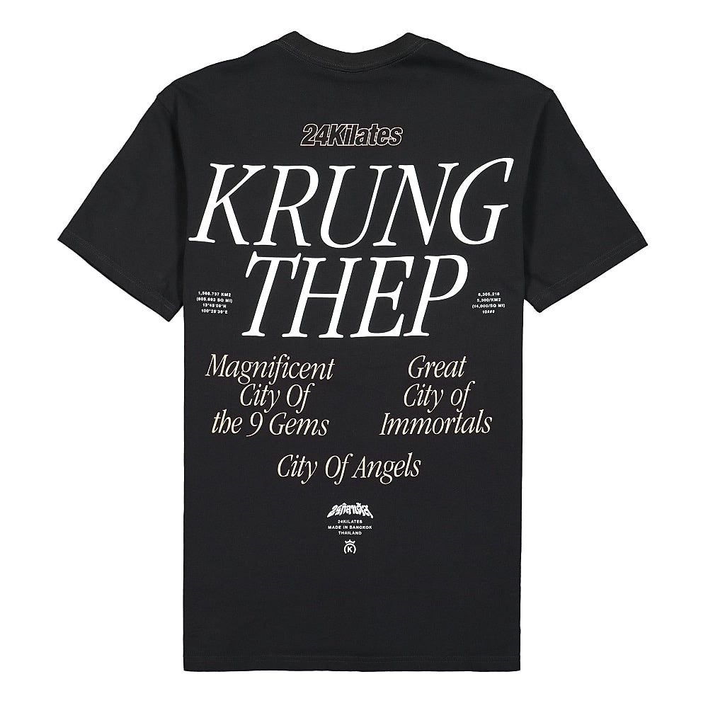 24 Kilates Krung Thep Tee Black T-Shirts Close-up | Overkill