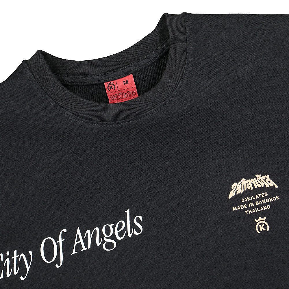 24 Kilates Krung Thep Crew Neck Black Sweatshirts Material | Overkill