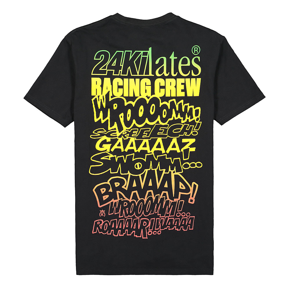 24 Kilates Racing Crew Tee Black T-Shirts Close-up | Overkill