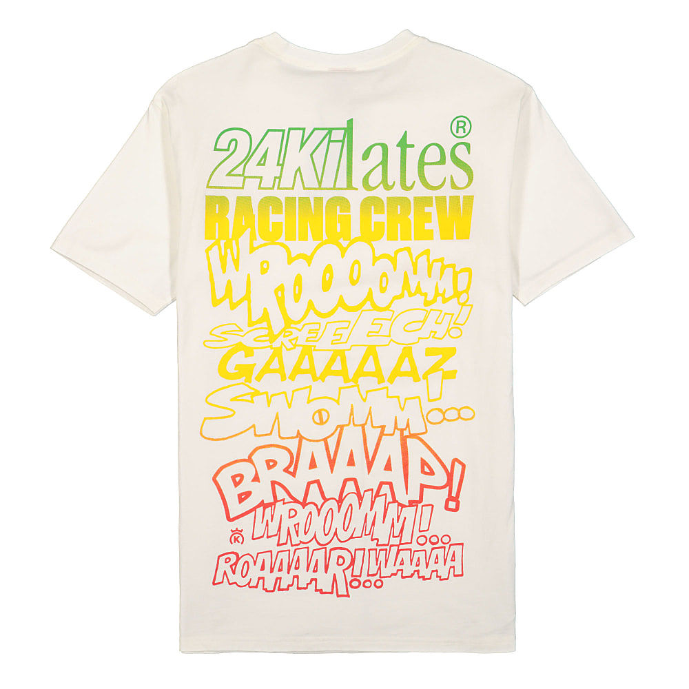 24 Kilates Racing Crew Tee White T-Shirts Close-up | Overkill