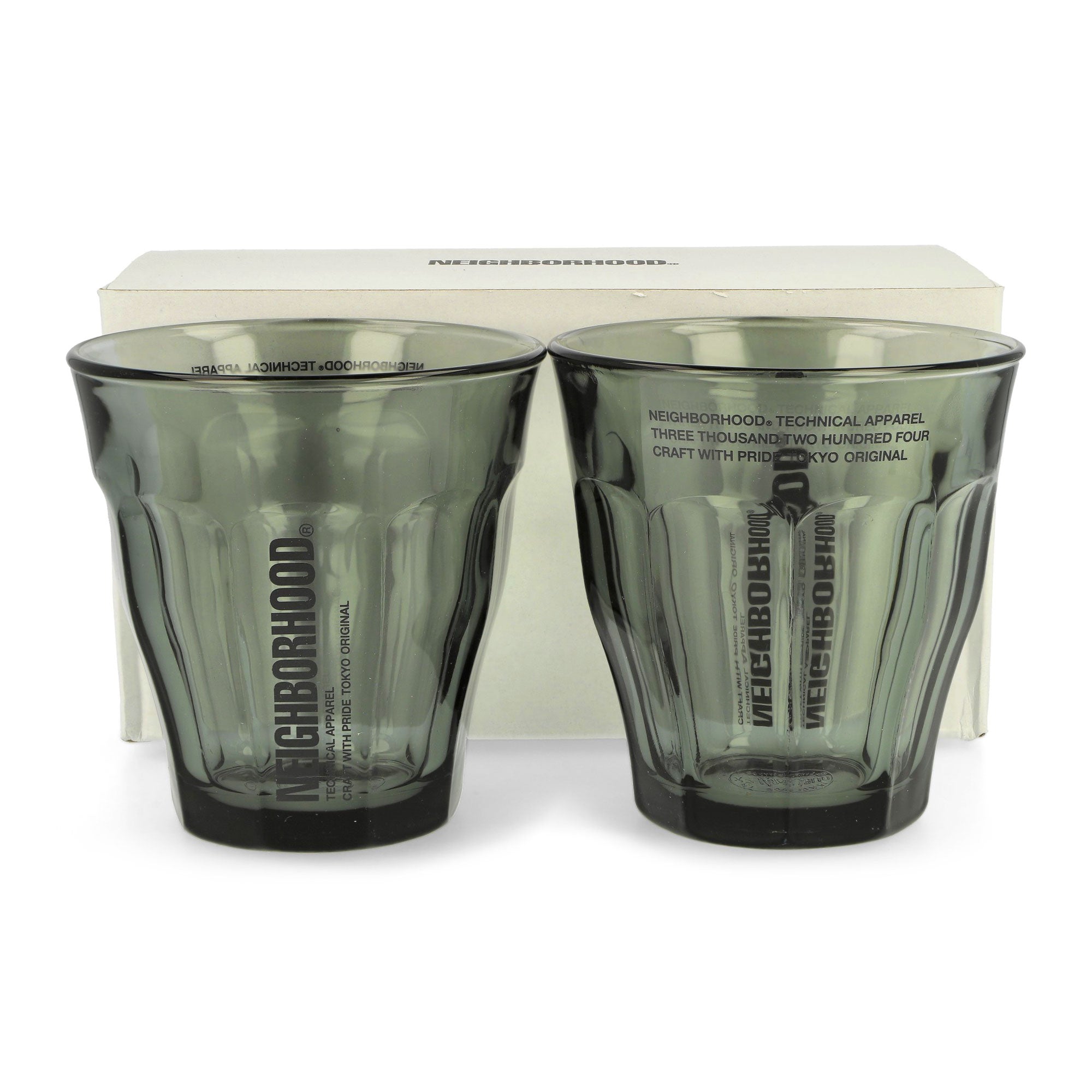 Neighborhood Logo Duralex Glass Set Gray Drinking Glasses 251OTNH-AC02 / Gray | Overkill