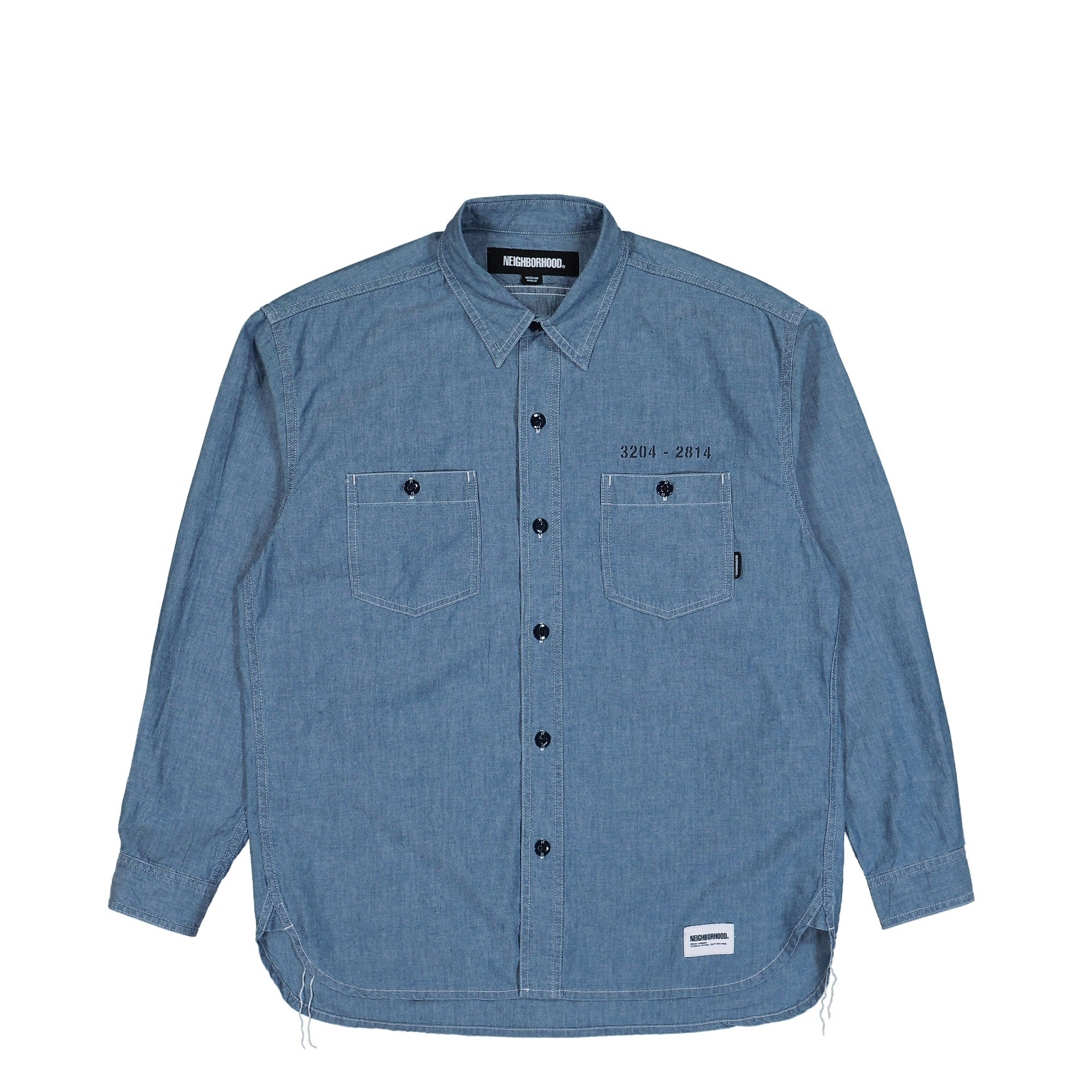 Neighborhood Chambray Shirt LS Indigo Shirts 251ARNH-SHM02 | Overkill