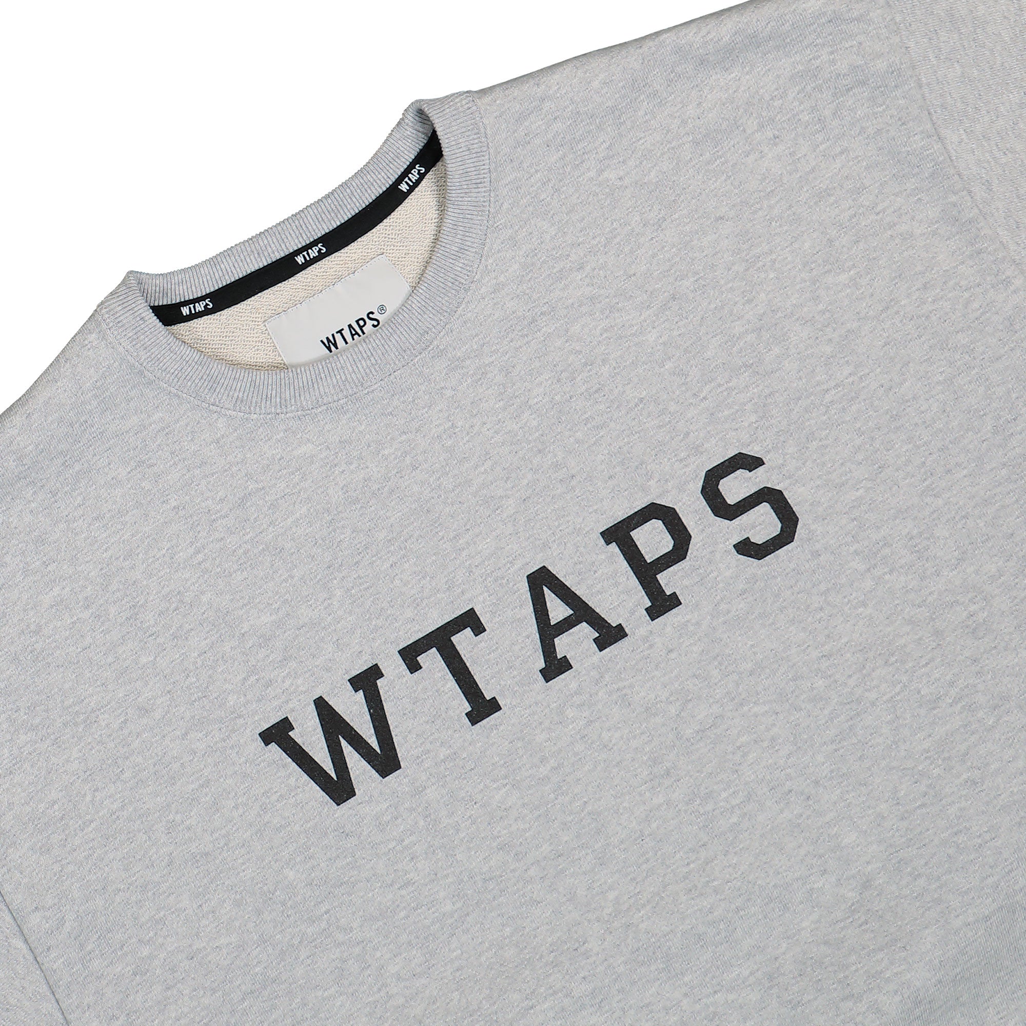 WTAPS Academy / Sweater / Cotton Ash Gray Sweatshirts Close-up | Overkill