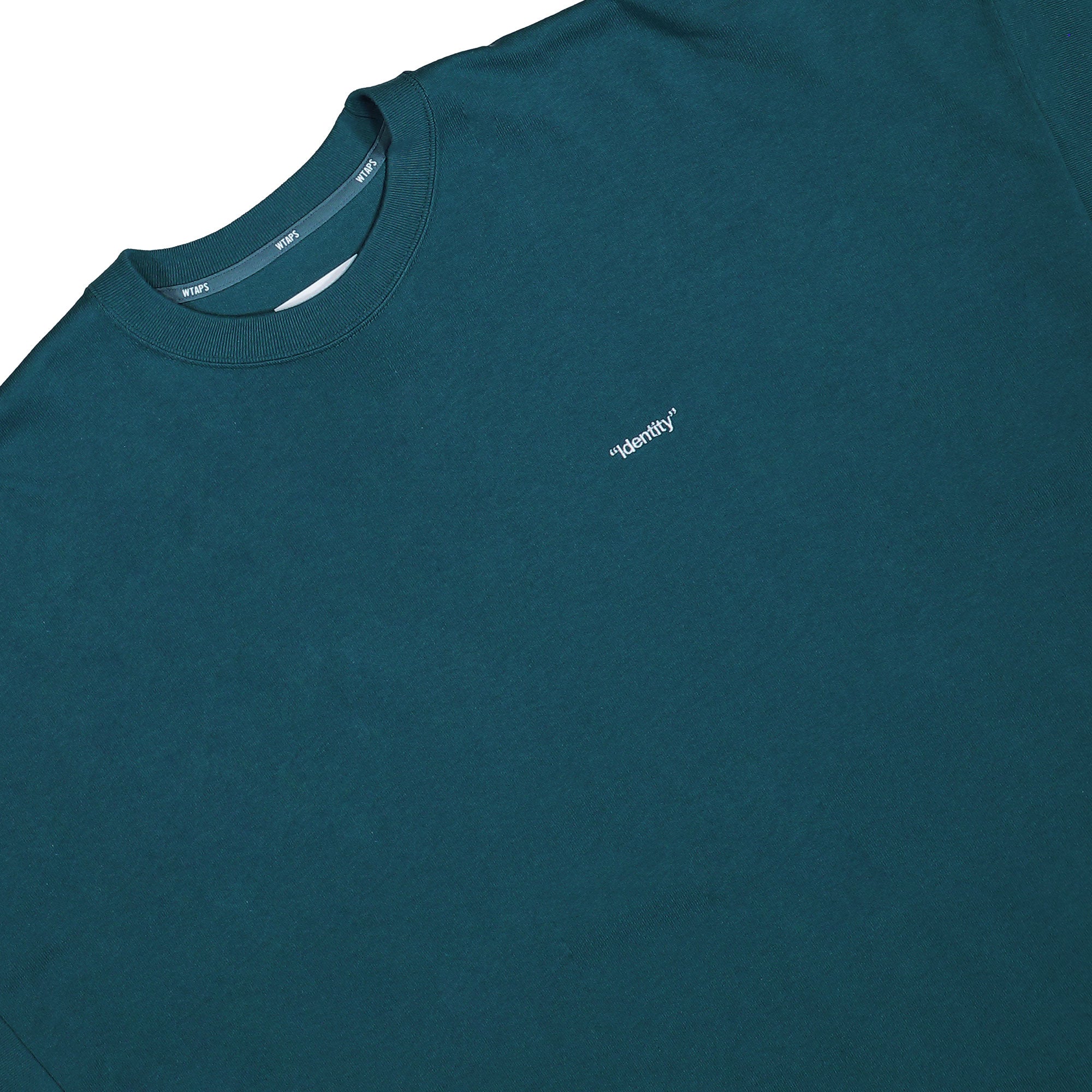 WTAPS Identity / LS / Cotton Teal Sweatshirts 251ATDT-CSM16 Close-up | Overkill