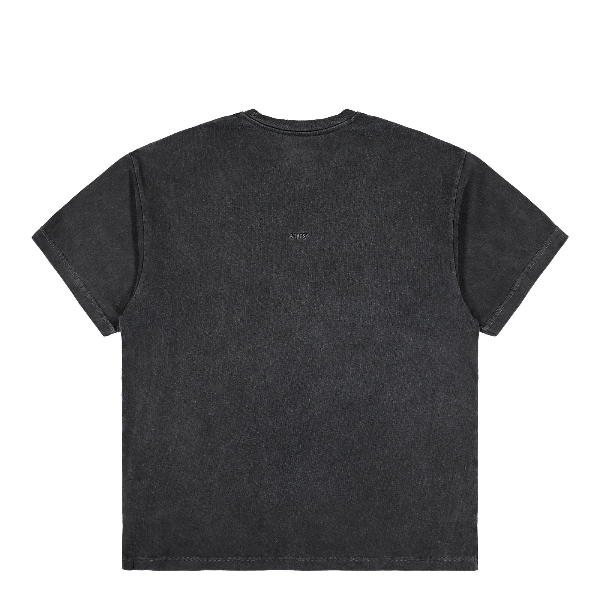 WTAPS Sign 02 / SS Cotton Black T-Shirt 251ATDT-CSM38 / Black Close-up | Overkill