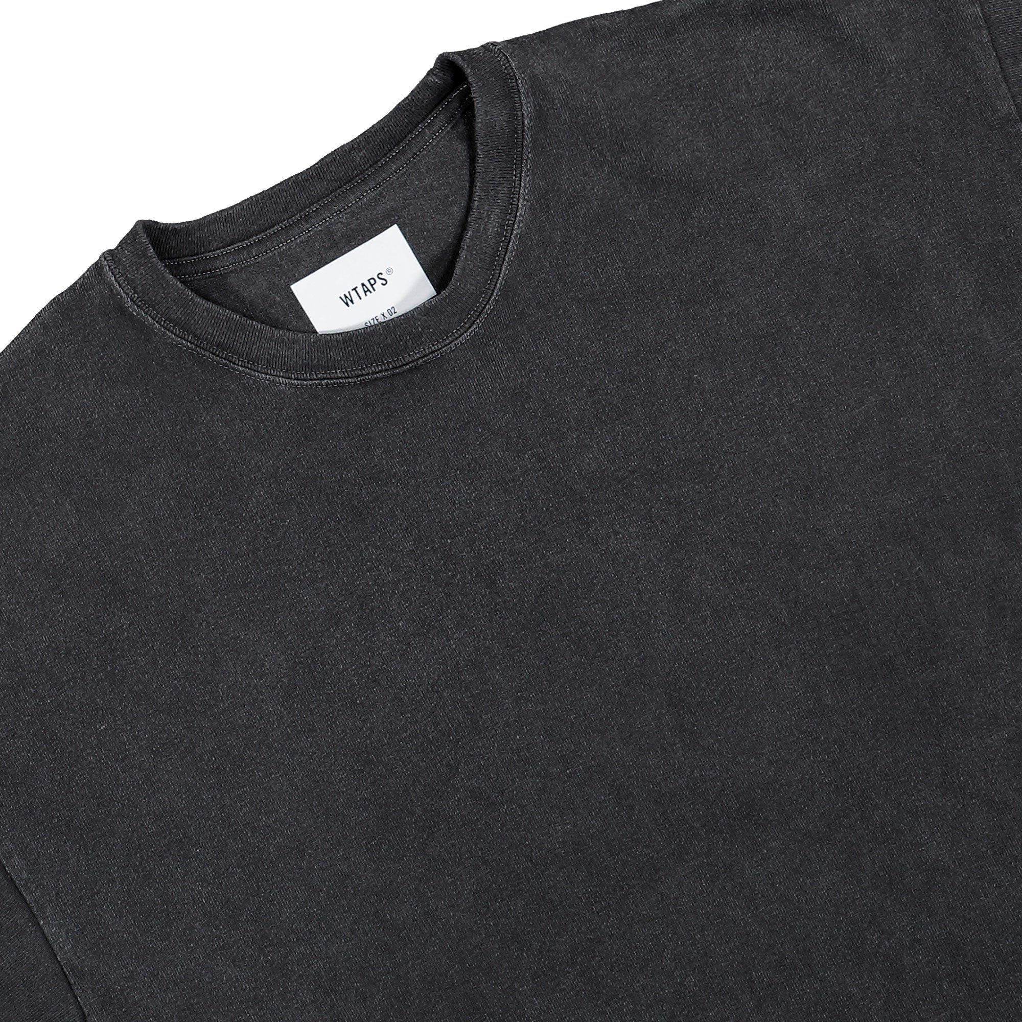 WTAPS Sign 02 / SS Cotton Black T-Shirt 251ATDT-CSM38 / Black Detailfoto | Overkill