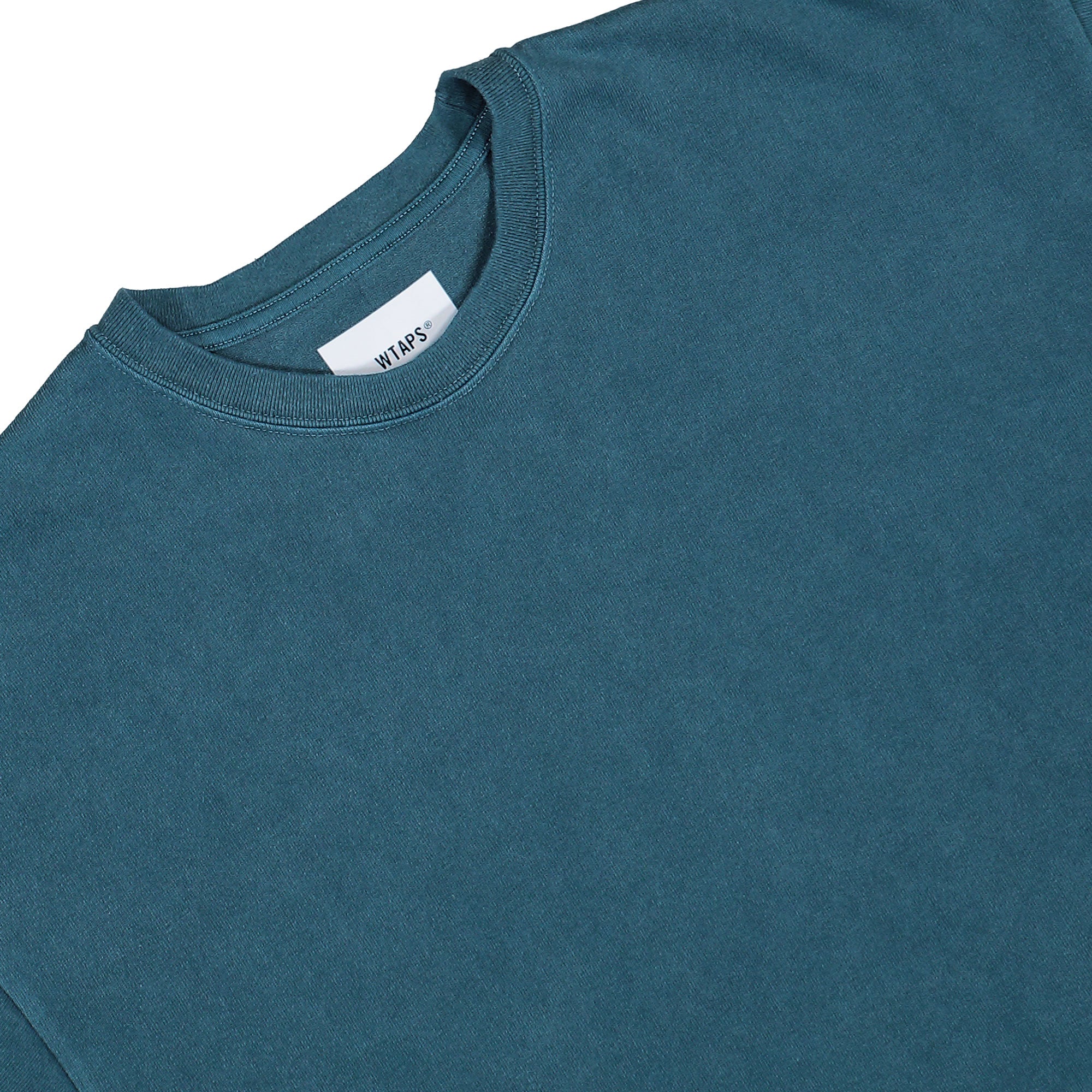 WTAPS Sign 02 / SS Cotton Teal T-Shirt 251ATDT-CSM38 / Teal Detailfoto | Overkill