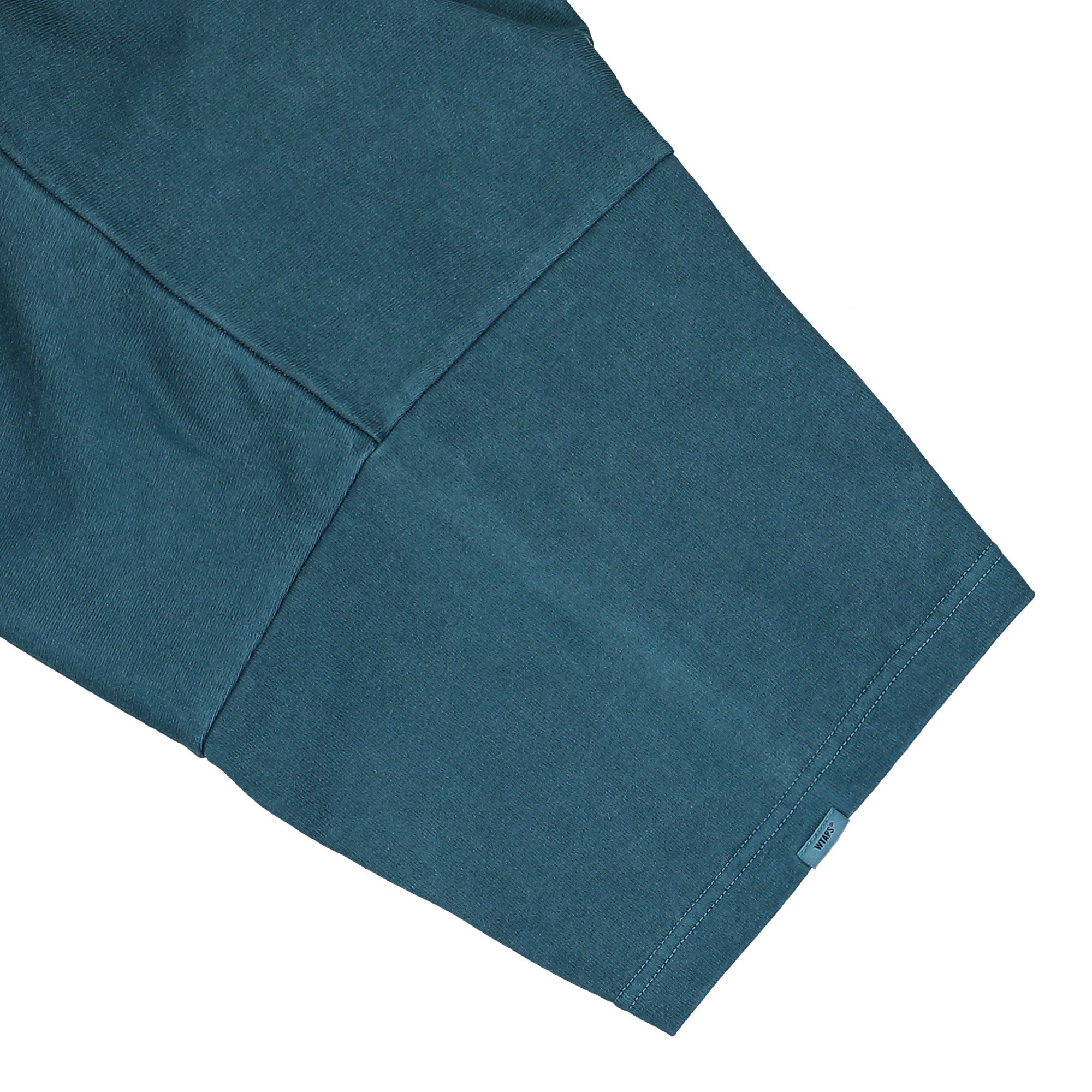 WTAPS Sign 02 / SS Cotton Teal T-Shirt 251ATDT-CSM38 / Teal Detail View 2 | Overkill