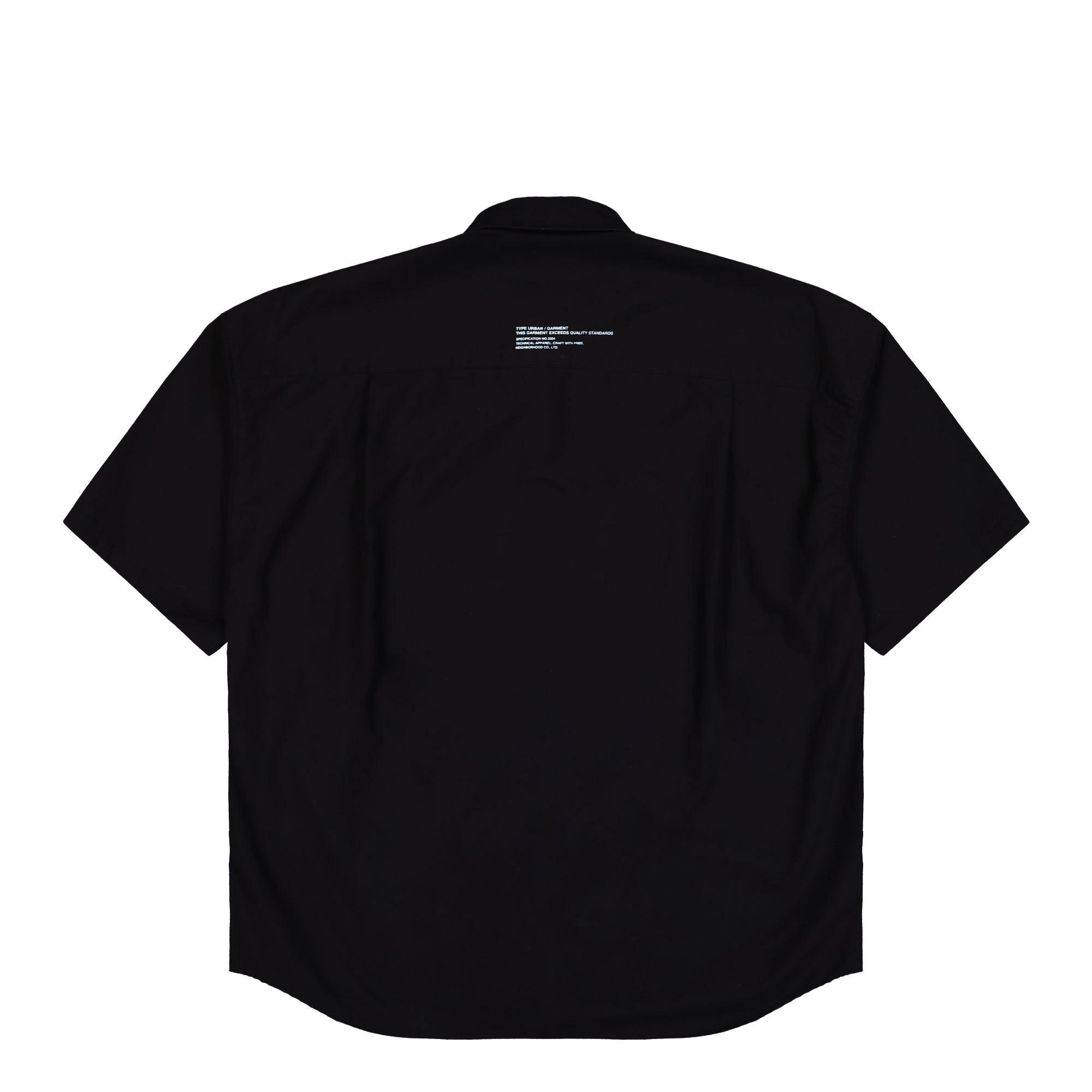 Neighborhood Over Shirt SS Black Shirt 251BENH-SHM02 / Black Close-up | Overkill