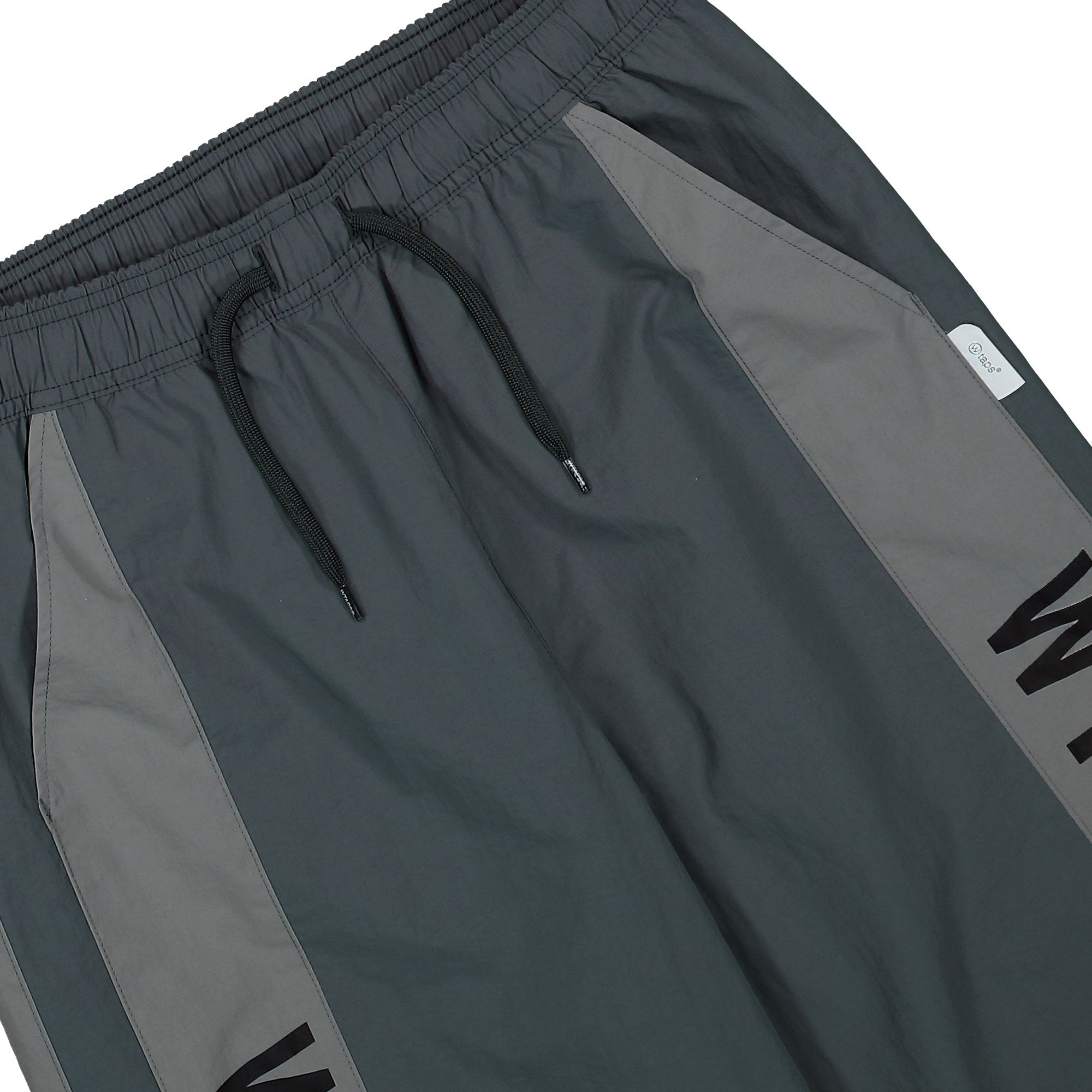 WTAPS Deli / Trousers / Nylon. Taffeta Charcoal Track Pant 251CWDT-PTM07 / Charcoal Detail View 1 | Overkill